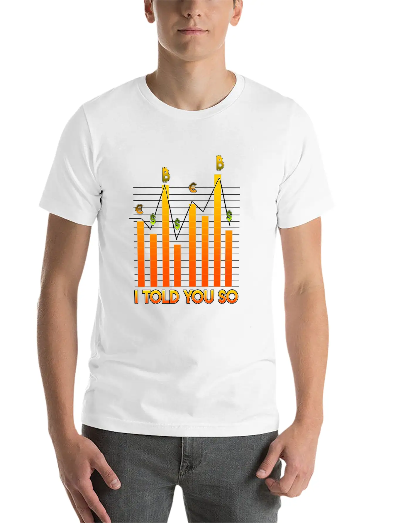 Bitcoin - Stock Exchange Graph - NYSE Market Unisex Casual T-Shirt – Clean Design For Daily Comfort