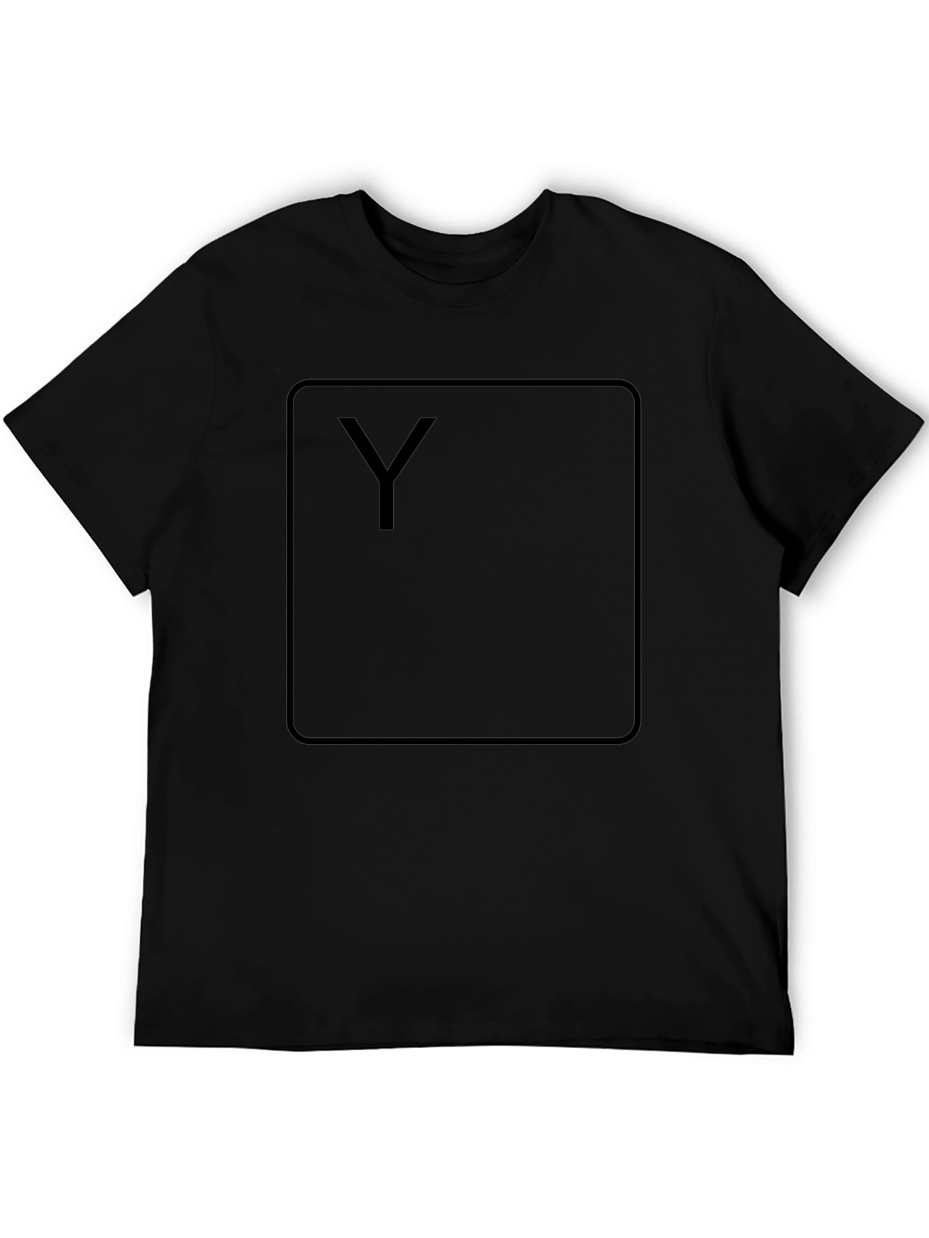 Black Y Graphic Tee - Modern Style