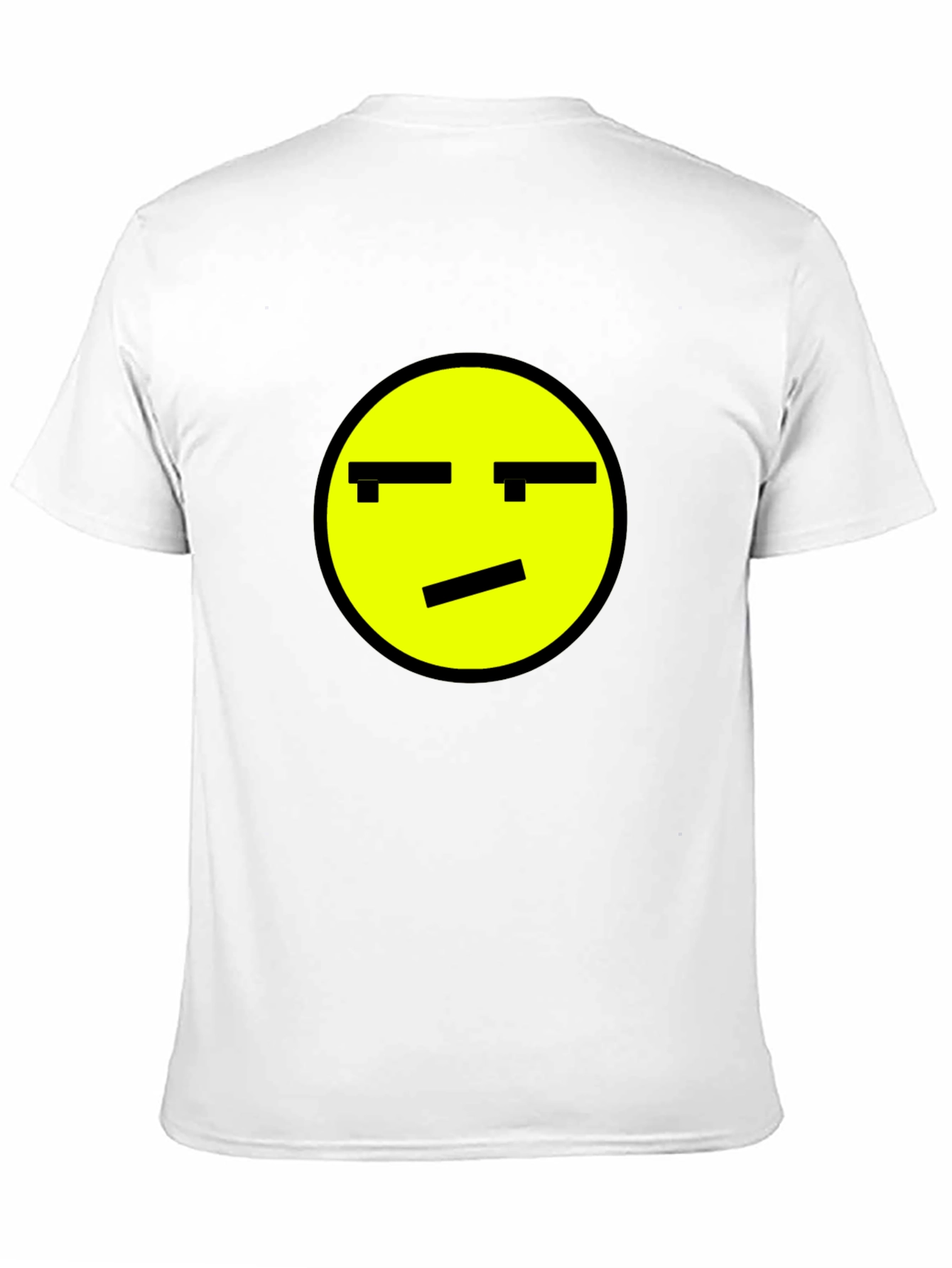 Skeptical Emoji Graphic Black T-Shirt