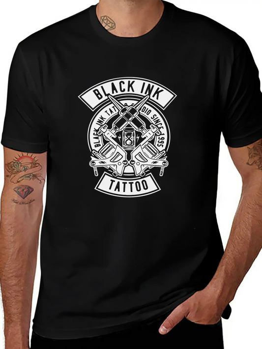 Black Ink Tattoo Unisex Casual T-Shirt – Clean Design For Daily Comfort