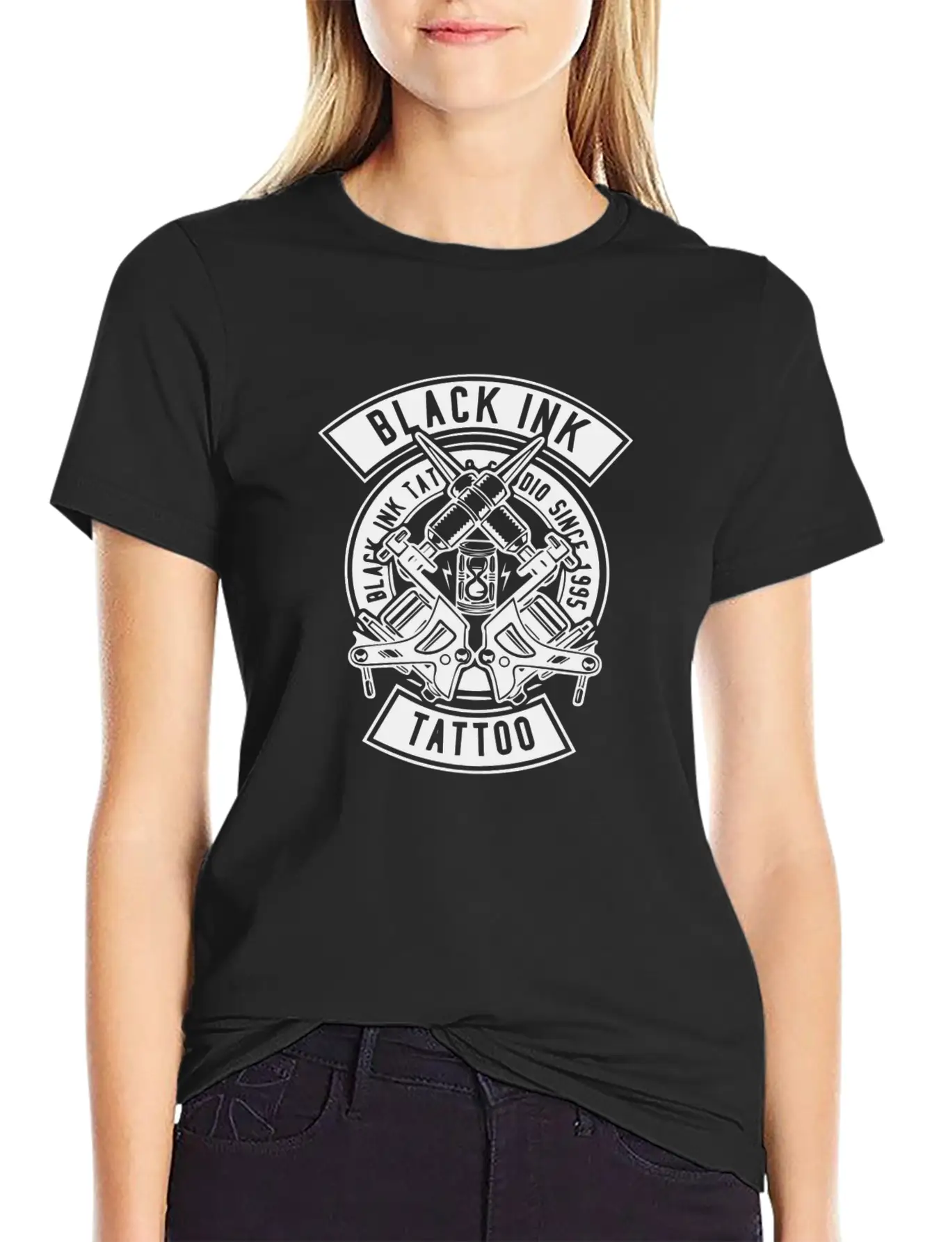 Black Ink Tattoo Unisex Casual T-Shirt – Clean Design For Daily Comfort