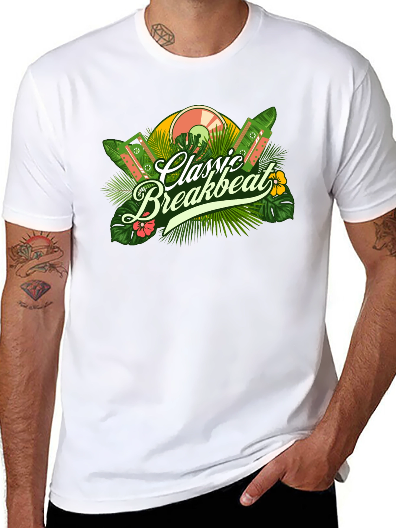 Classic Breakbeat Tropical Graphic Tee