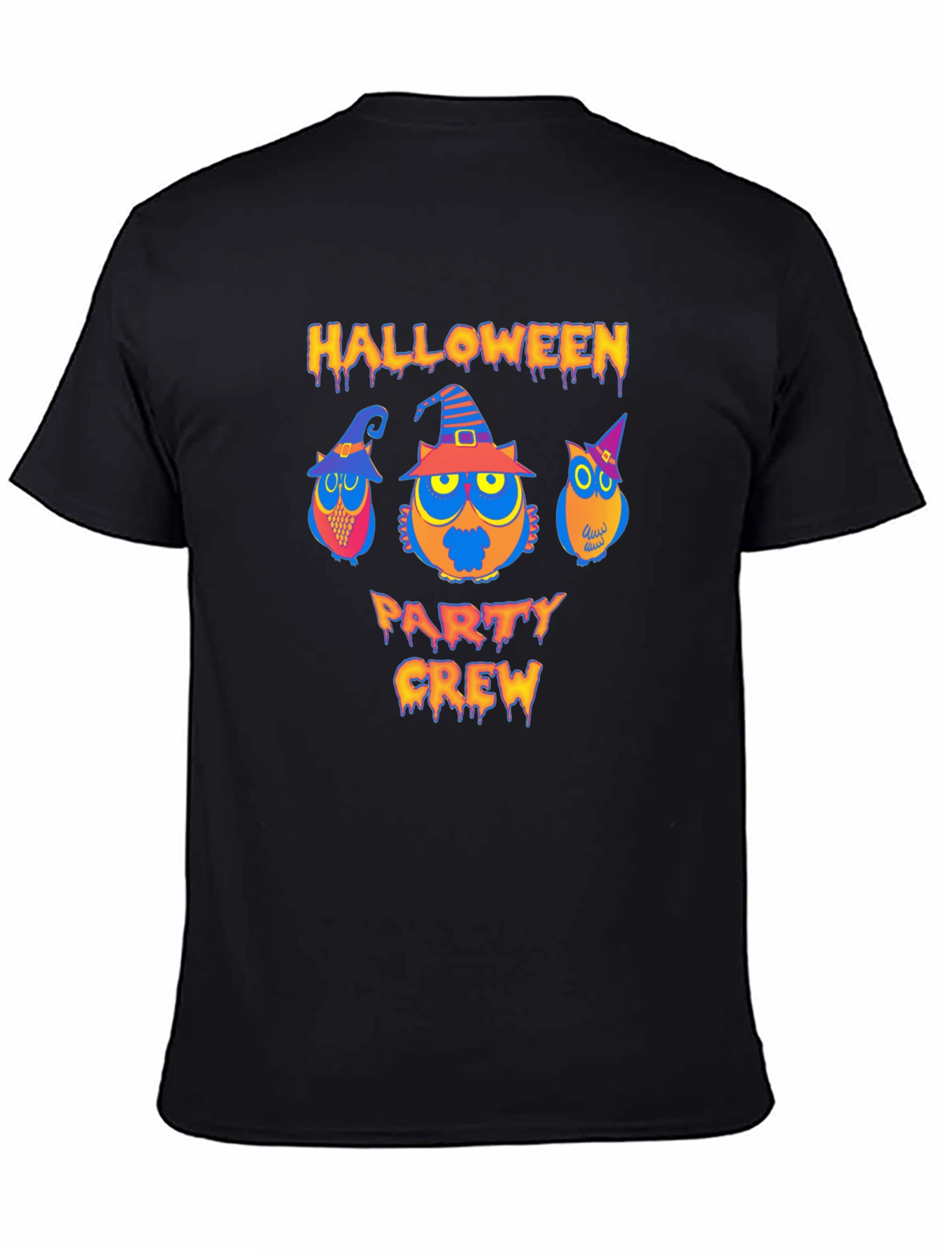 Halloween Party Crew Owl Graphic T-Shirt