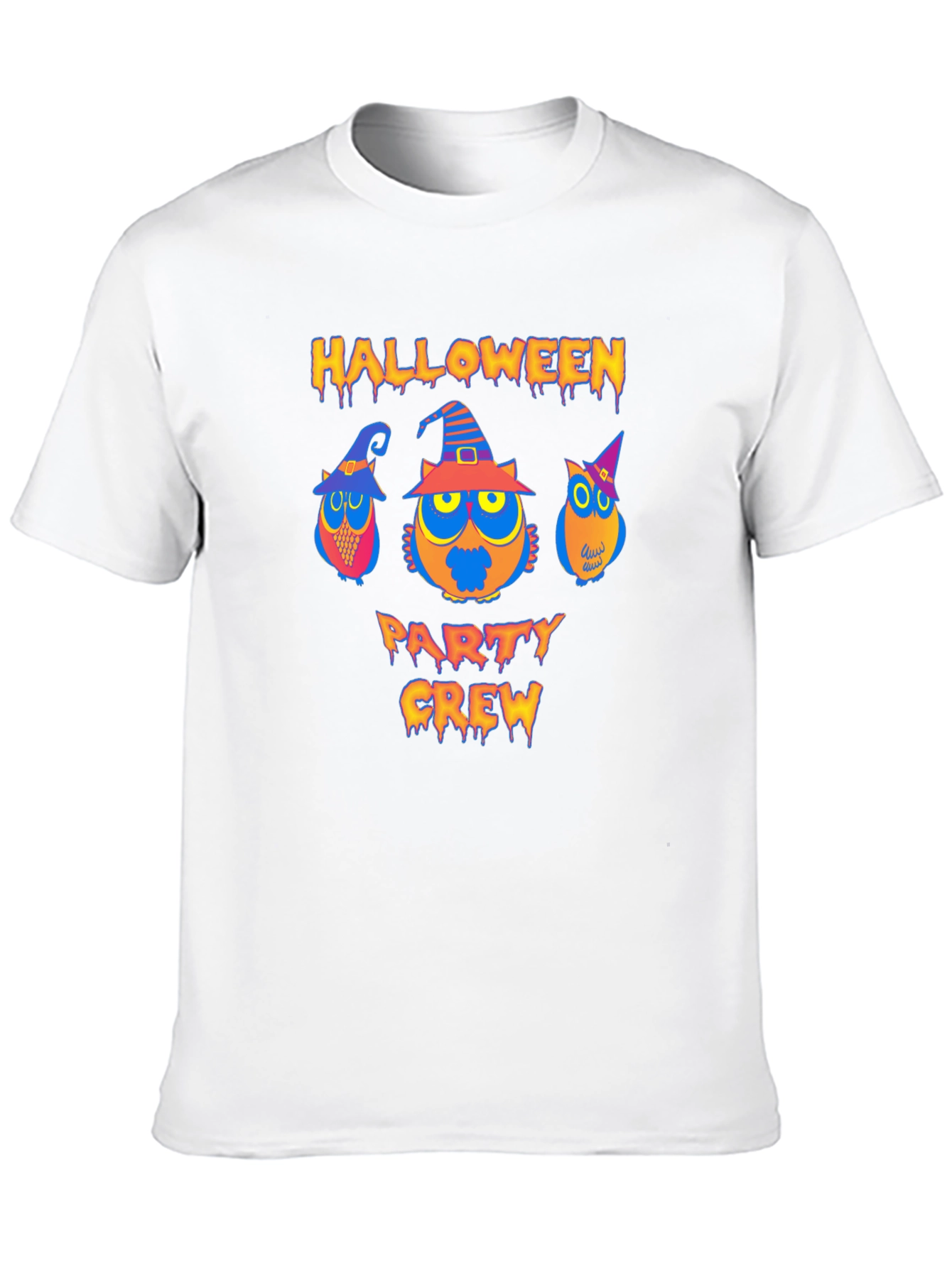 Halloween Party Crew Owl Graphic T-Shirt