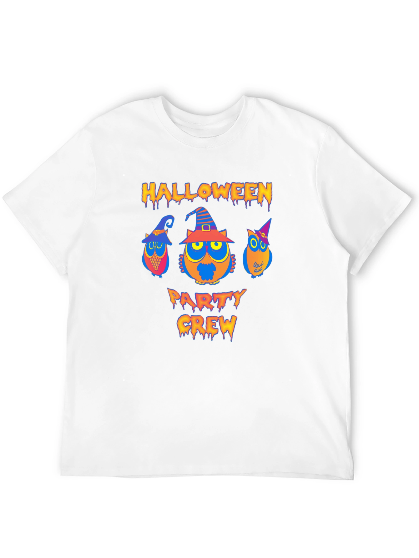 Halloween Party Crew Owl Graphic T-Shirt