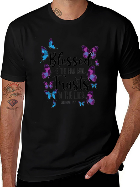Blessed Man Butterfly T-Shirt