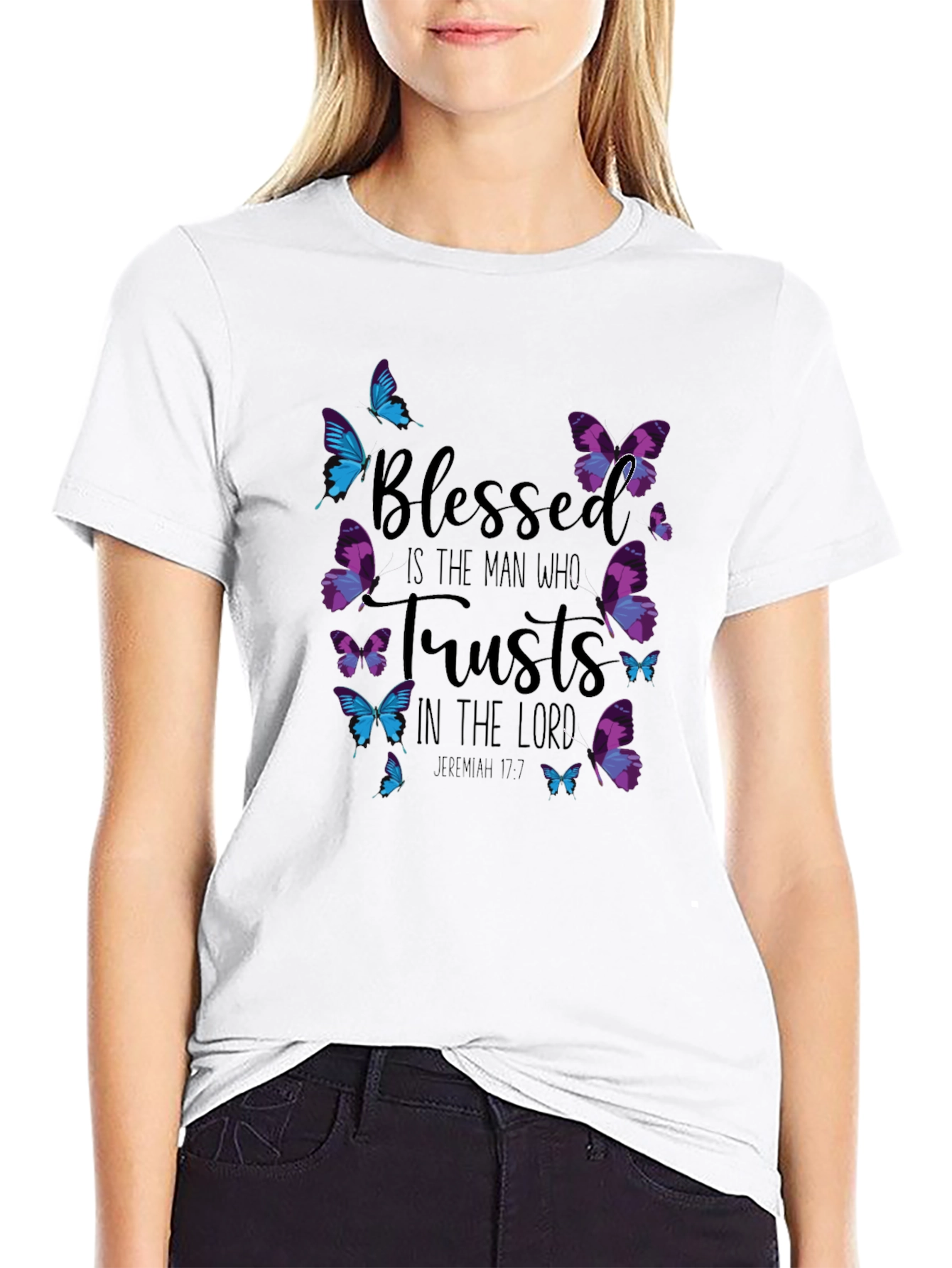 Blessed Man Butterfly T-Shirt