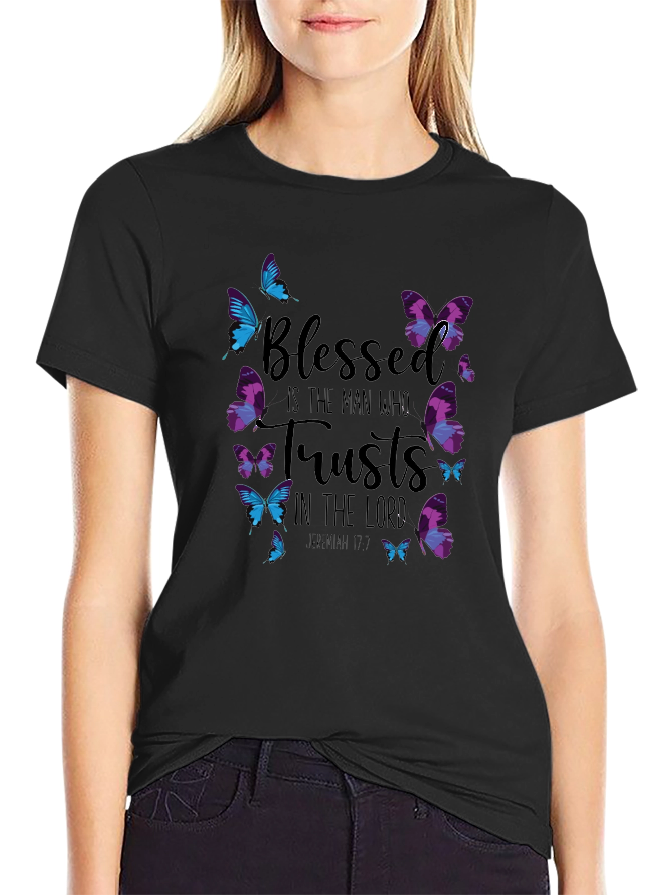 Blessed Man Butterfly T-Shirt