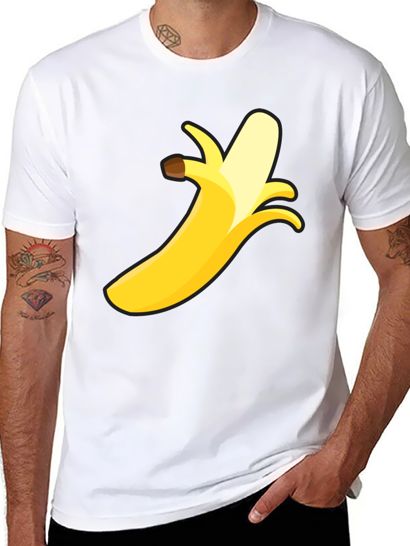 Banana Graphic Black T-Shirt - Fun & Quirky
