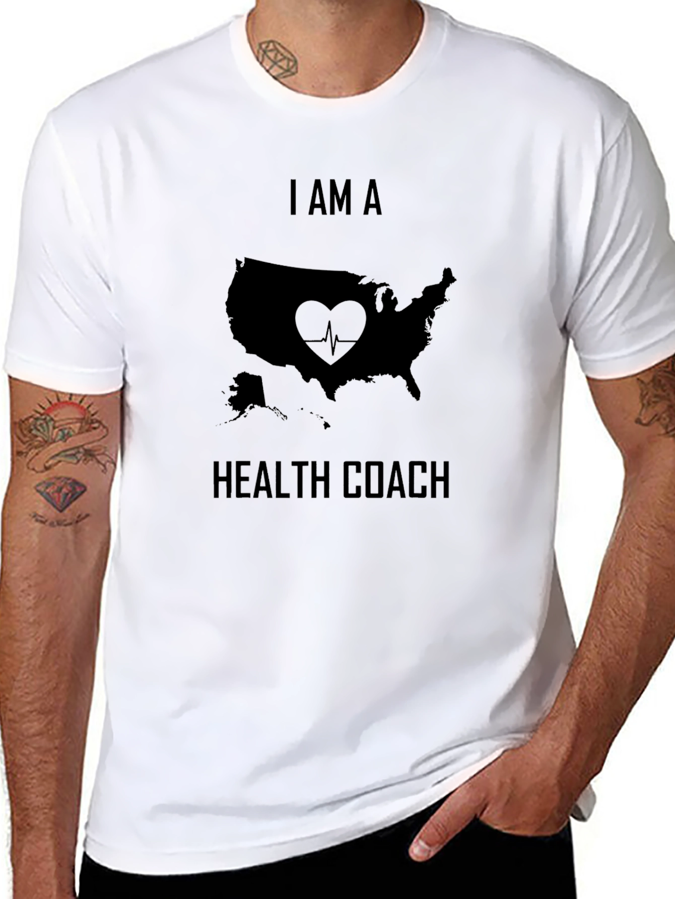 I Am A Health Coach USA Graphic T-Shirt