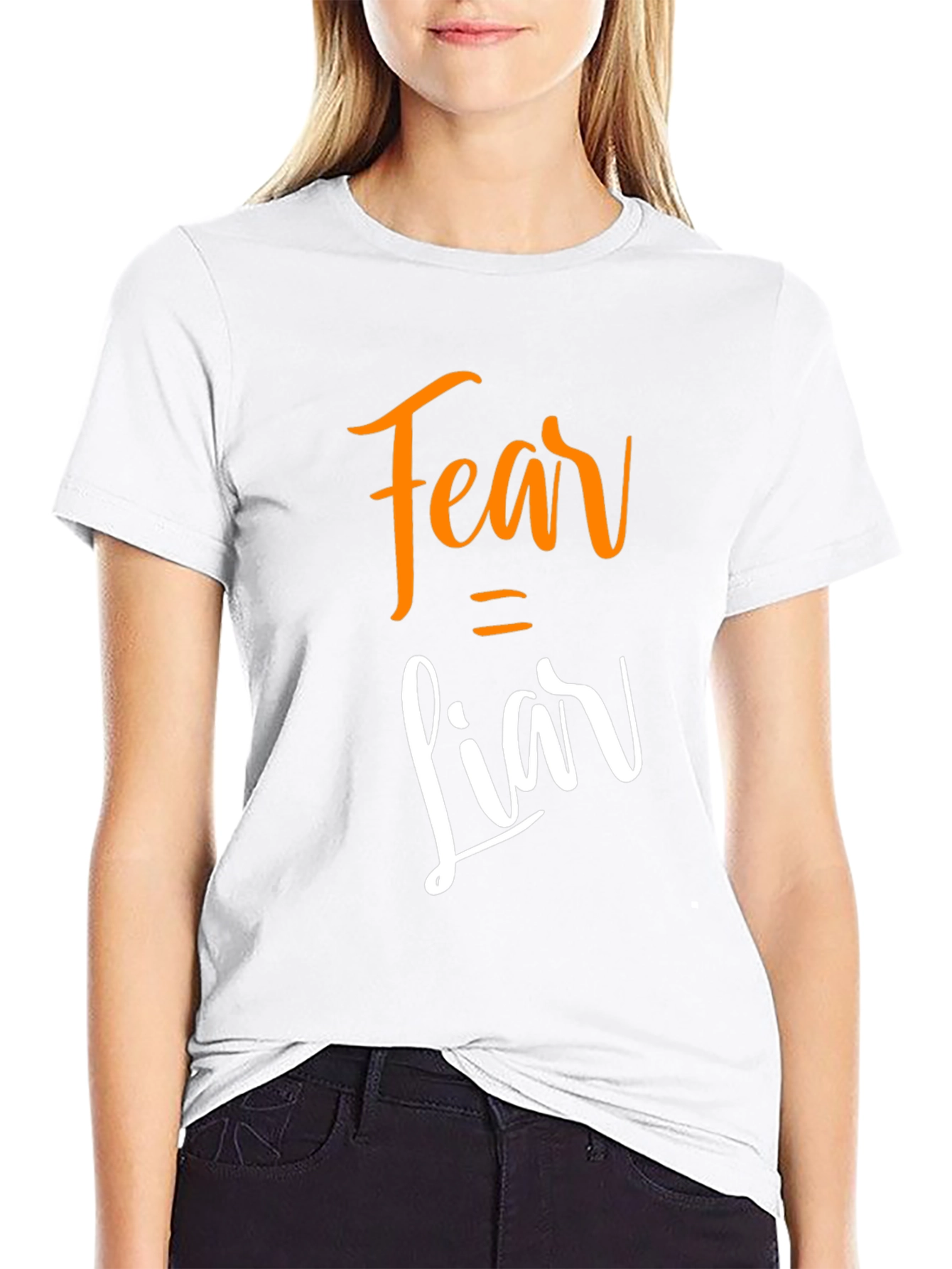 Fear Equals Liar Graphic Tee - Stylish Slogan T-Shirt
