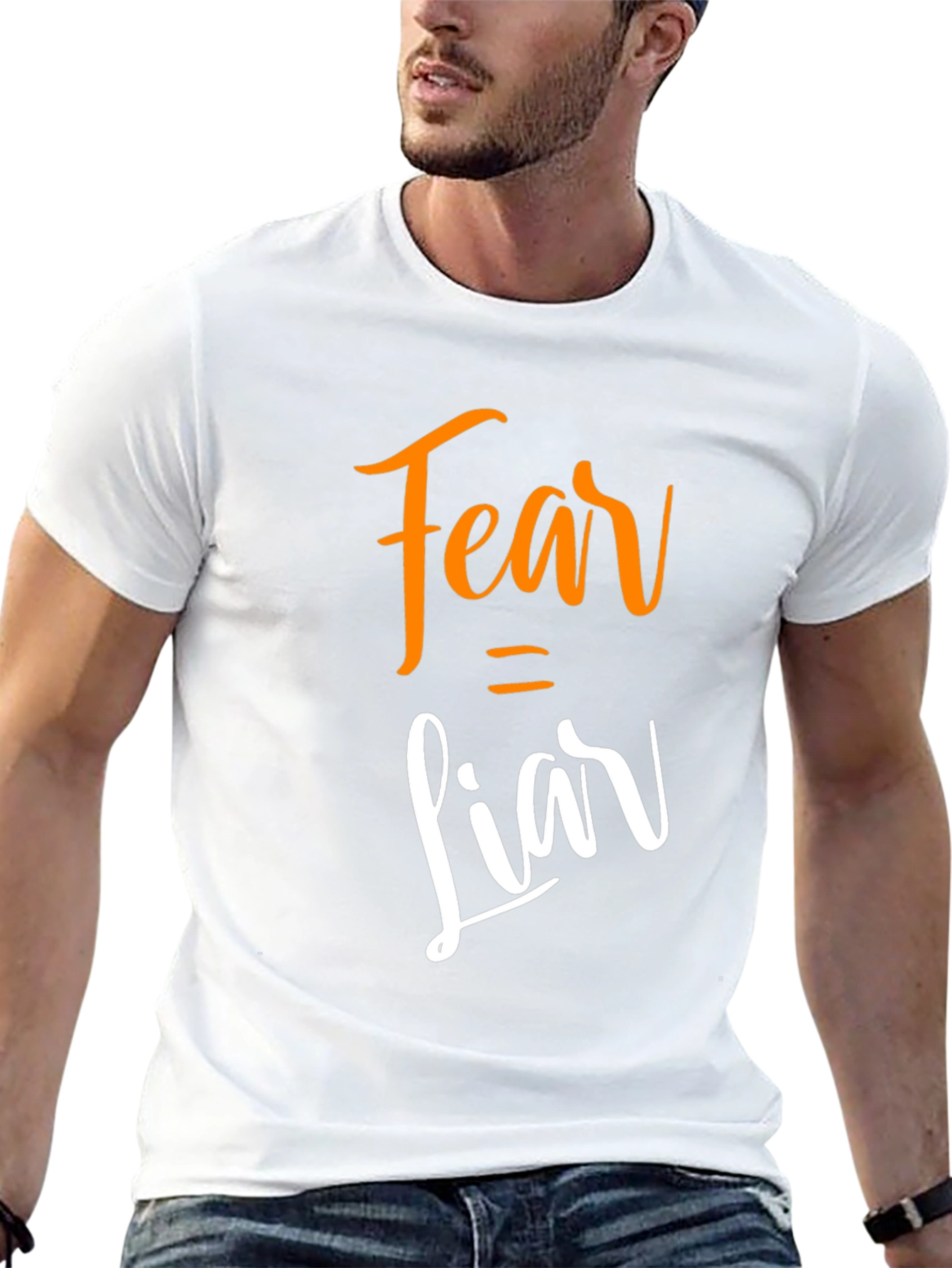 Fear Equals Liar Graphic Tee - Stylish Slogan T-Shirt