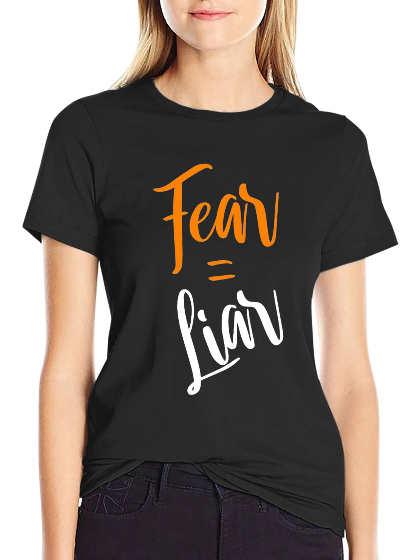 Fear Equals Liar Graphic Tee - Stylish Slogan T-Shirt