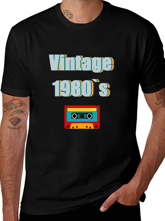 Vintage 1980s Retro Cassette Tape T-Shirt