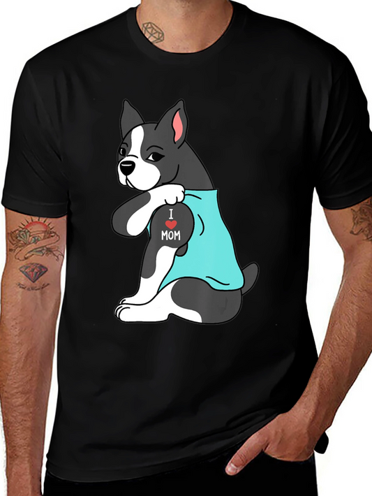 I Love Mom Dog T-Shirt