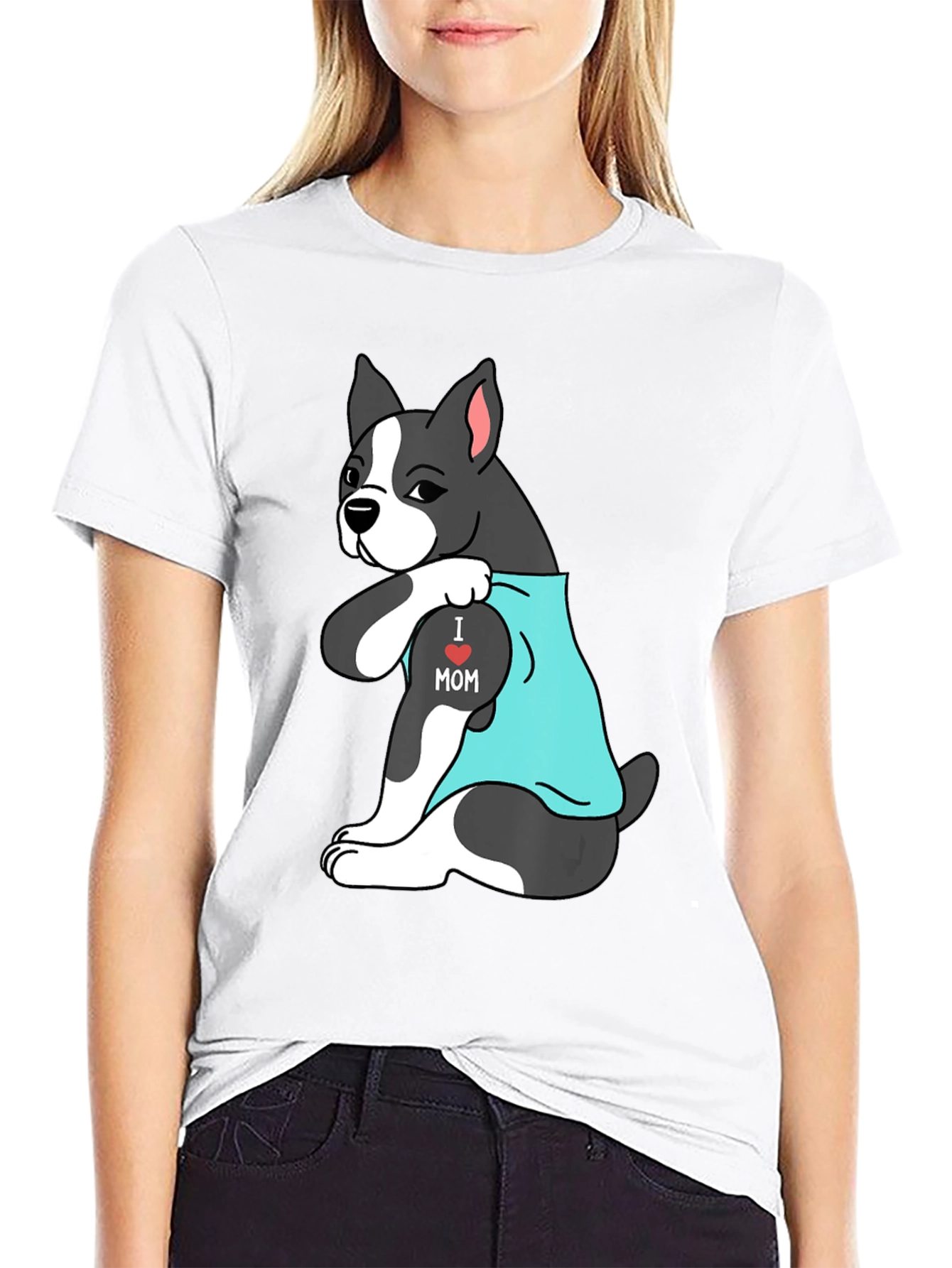 I Love Mom Dog T-Shirt