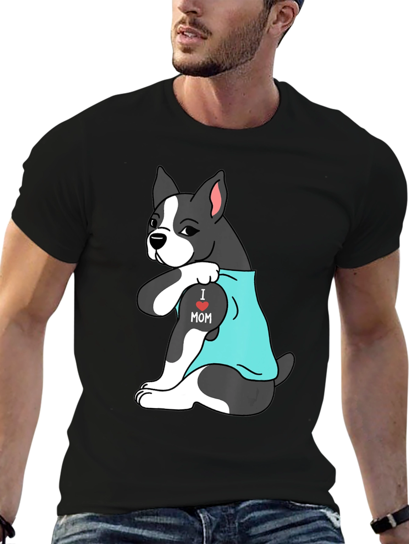 I Love Mom Dog T-Shirt