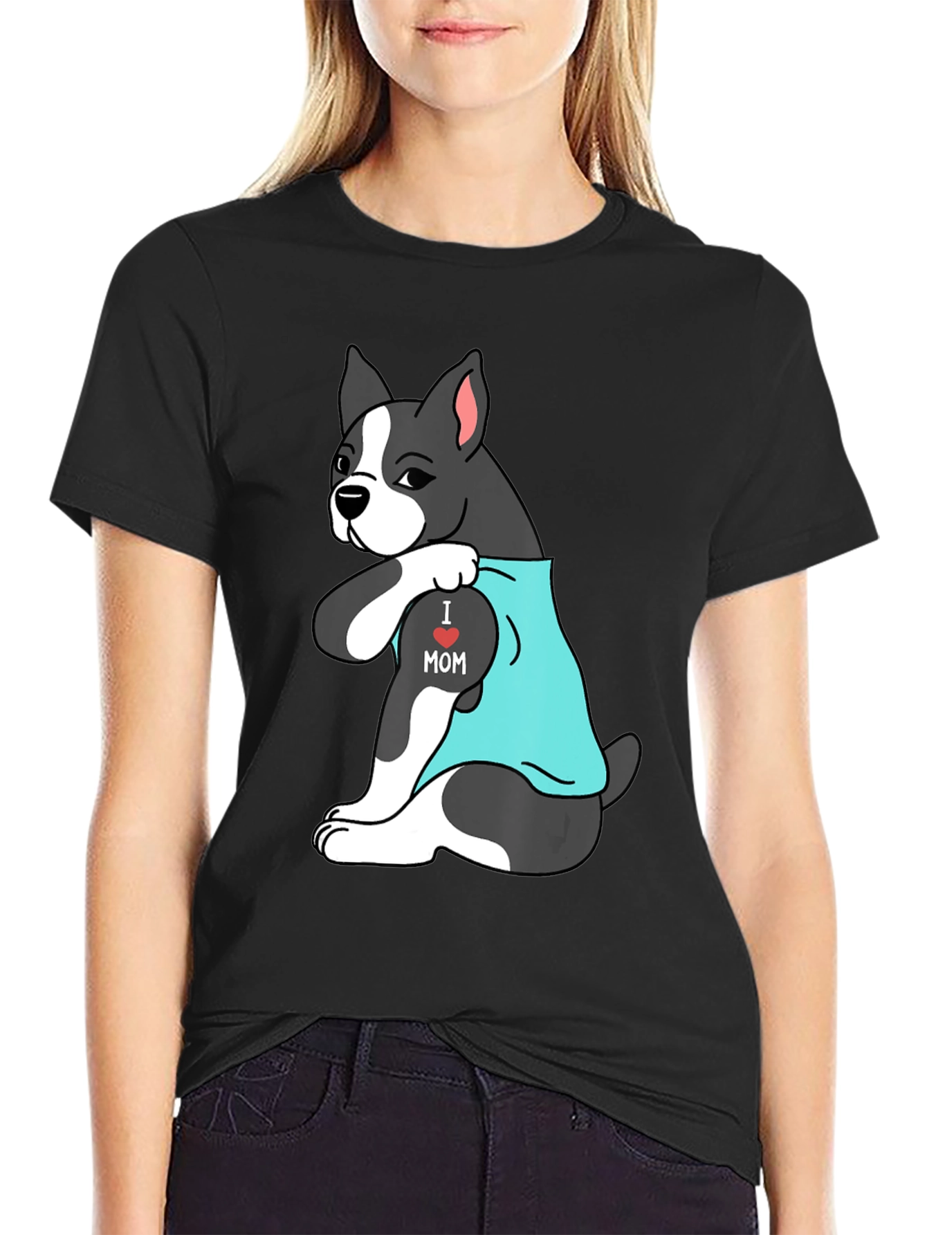 I Love Mom Dog T-Shirt