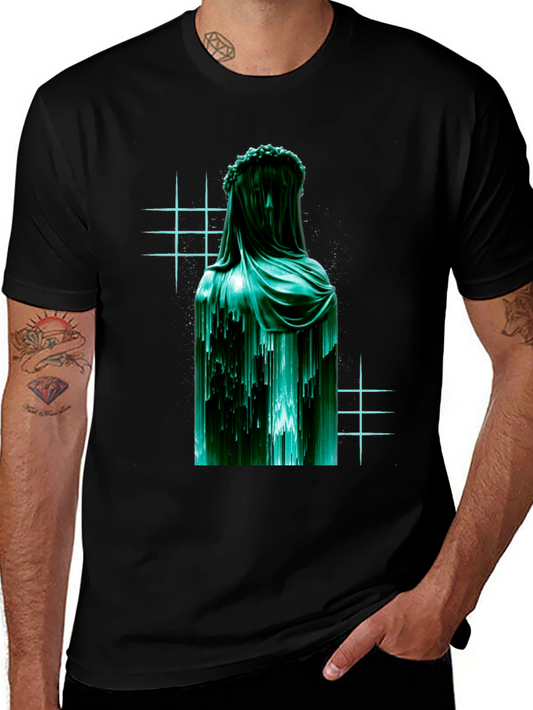 Veiled Statue Graphic T-Shirt - Modern Art Tee