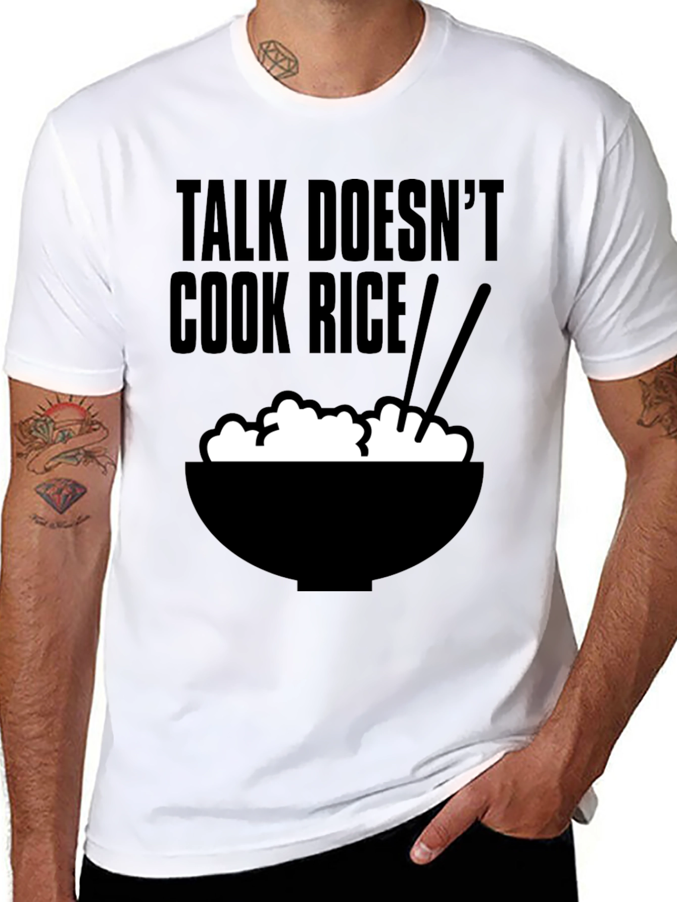 Talk Doesnt Cook Rice T-Shirt