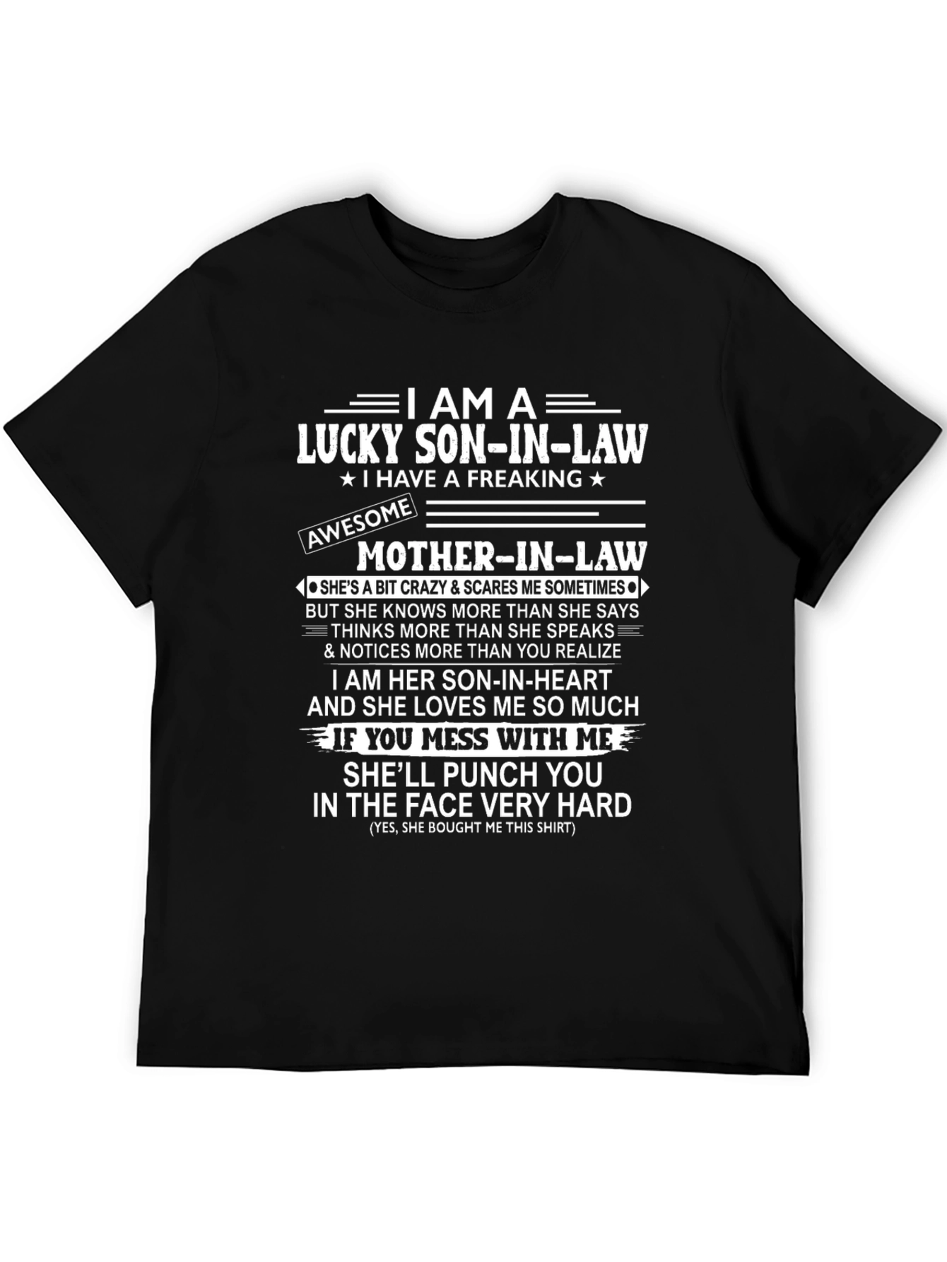 Lucky Son-In-Law Novelty Graphic T-Shirt