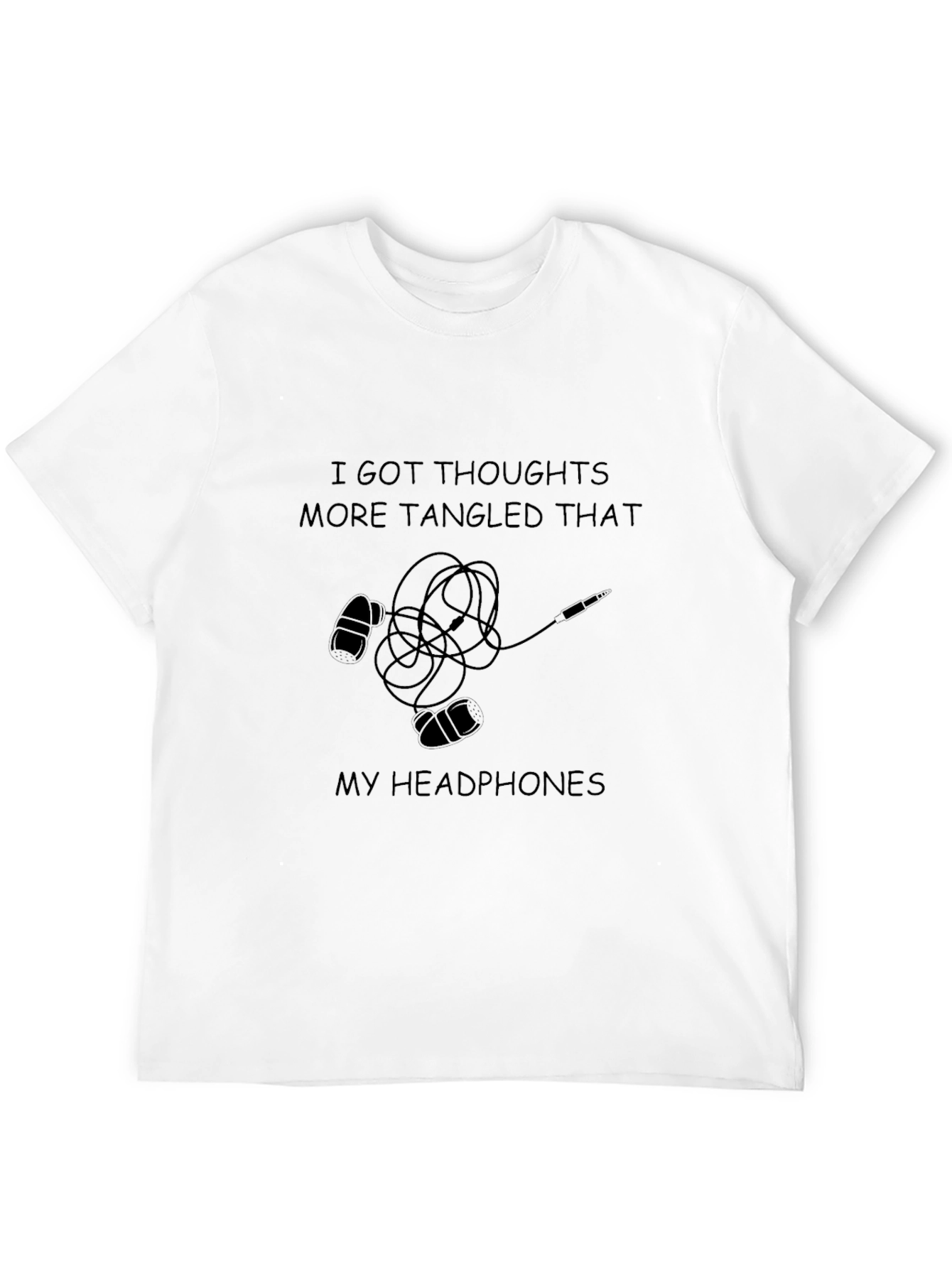 Tangled Thoughts Black Graphic Tee