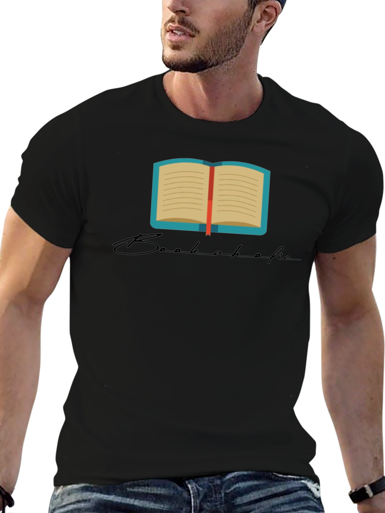 Bookaholic Black T-Shirt - Read On!