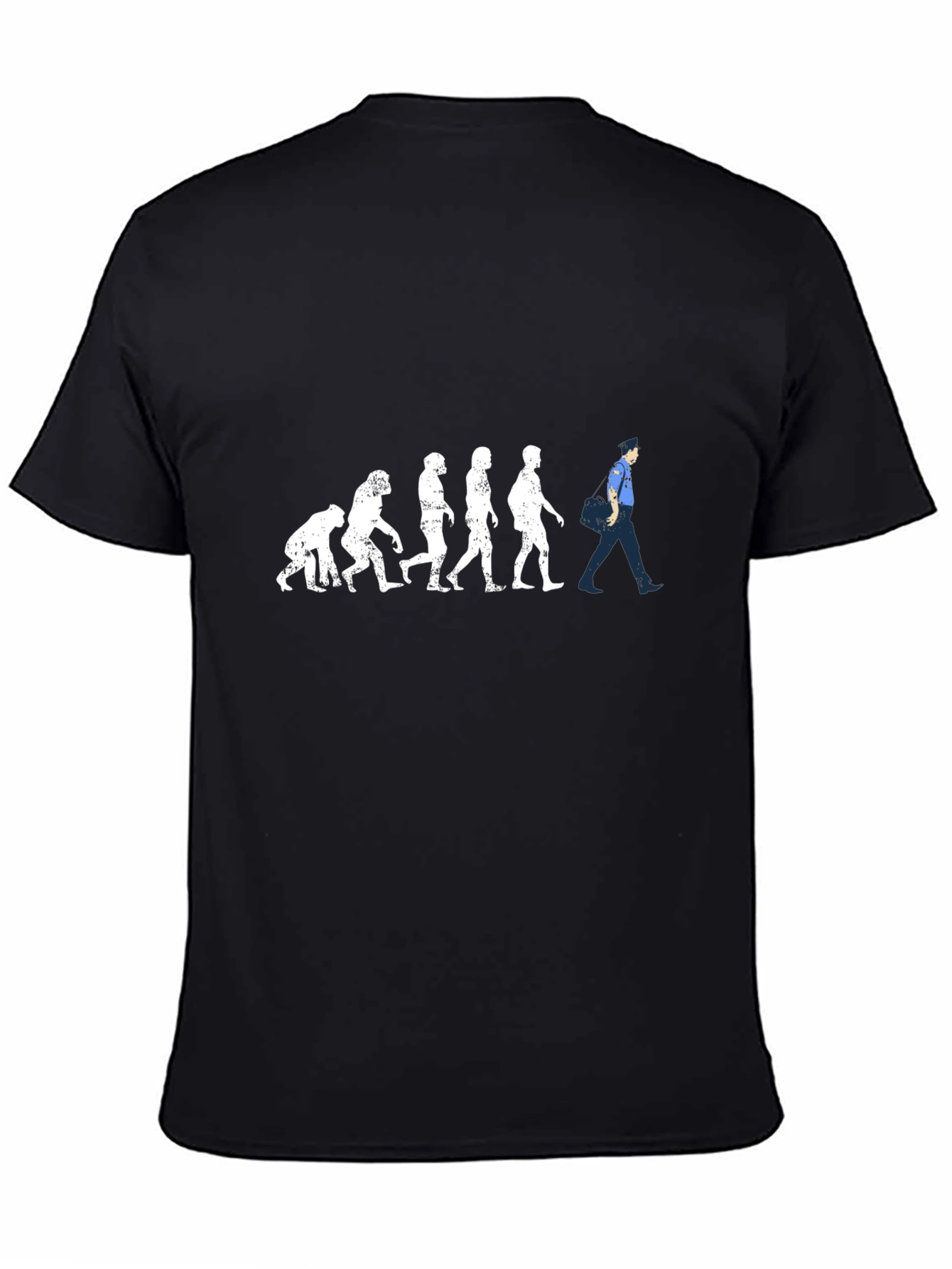 Evolution of Man Graphic Tee - Black Cotton
