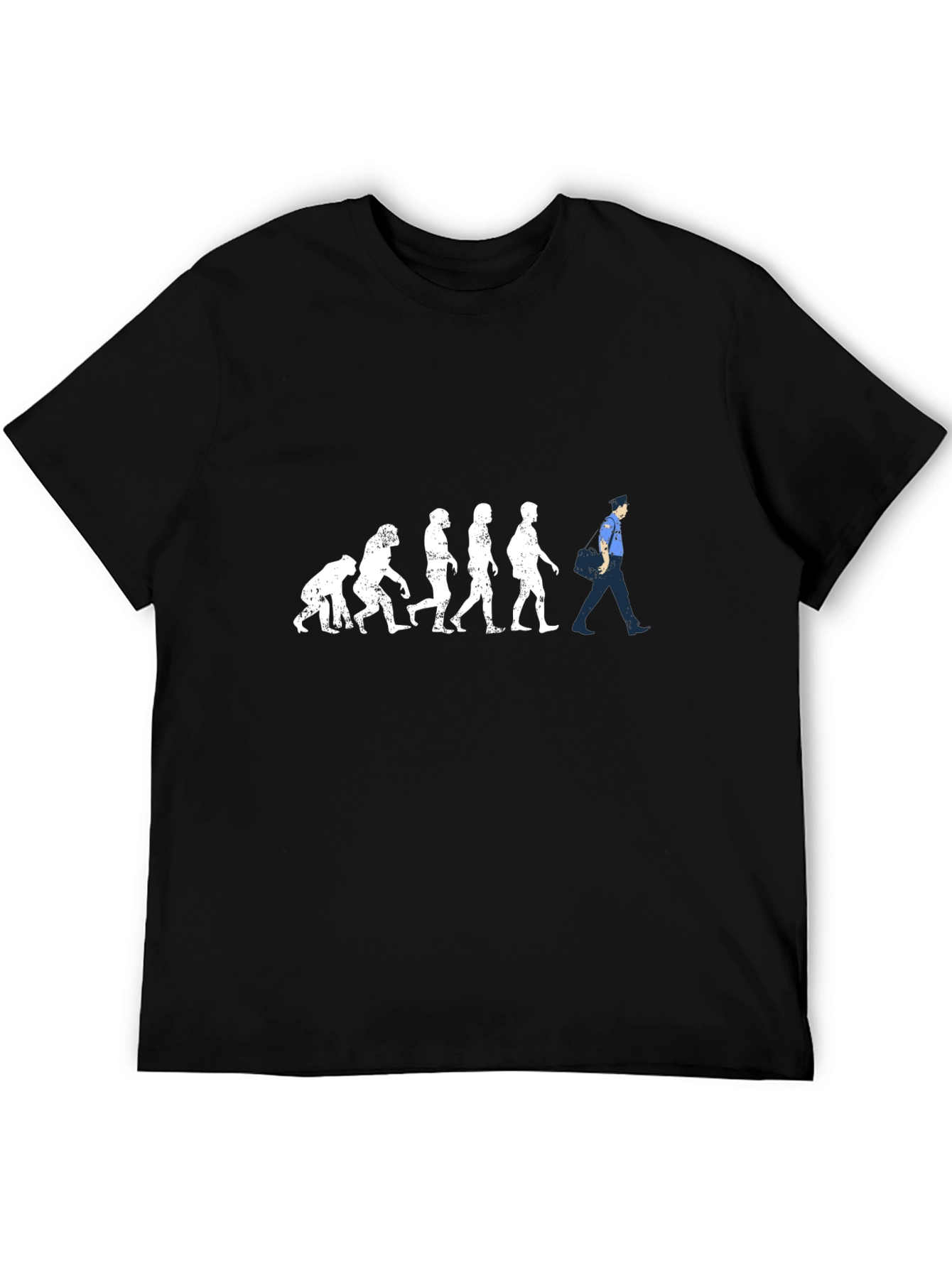 Evolution of Man Graphic Tee - Black Cotton