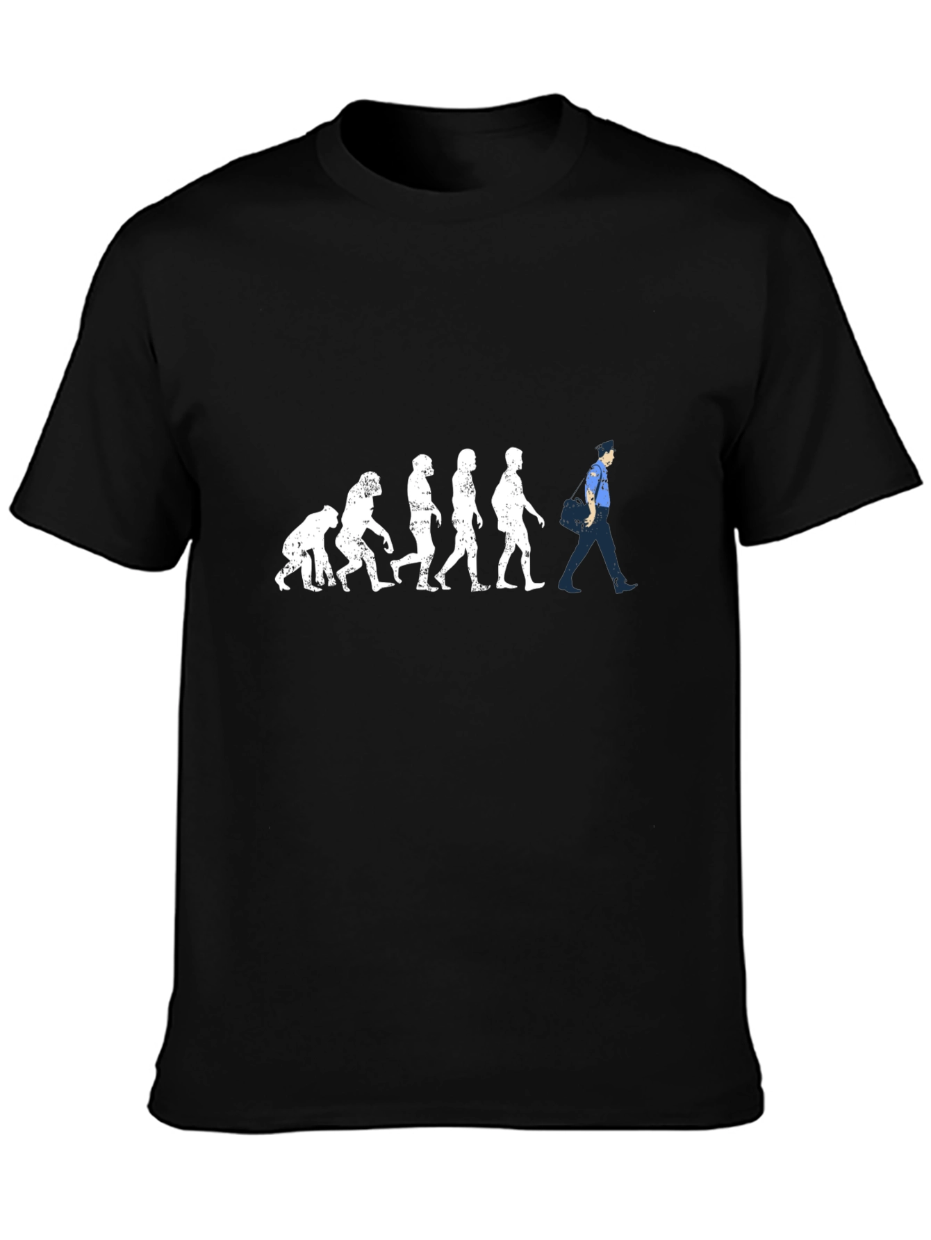 Evolution of Man Graphic Tee - Black Cotton