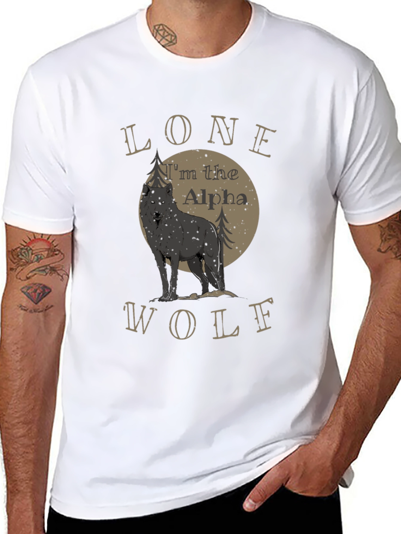 Lone Wolf Alpha T-Shirt - Bold Graphic Tee