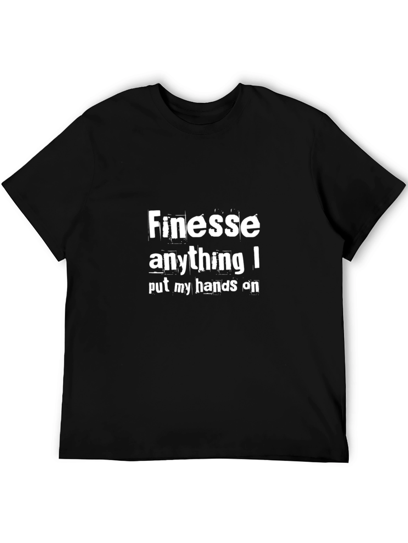 Finesse Graphic Tee - Black Casual T-Shirt