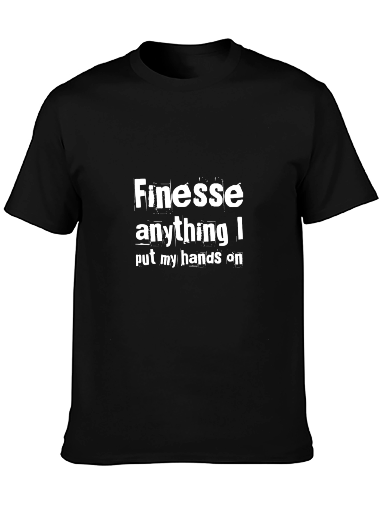 Finesse Graphic Tee - Black Casual T-Shirt
