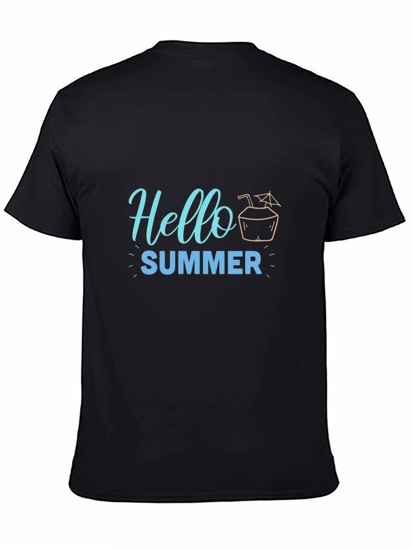 Hello Summer Black Graphic Tee