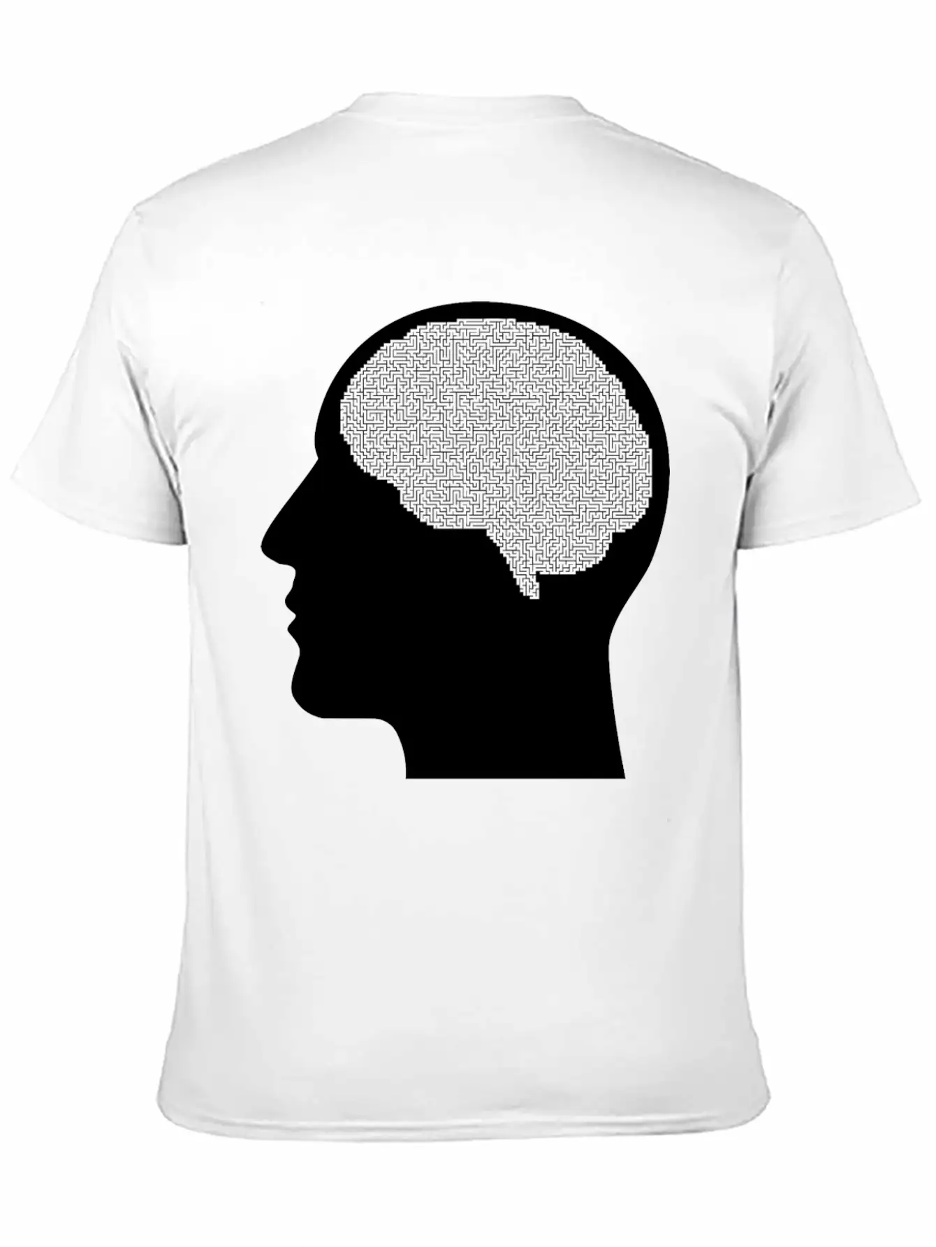 Brain Maze Man Silhouette Unisex Casual T-Shirt – Clean Design For Daily Comfort