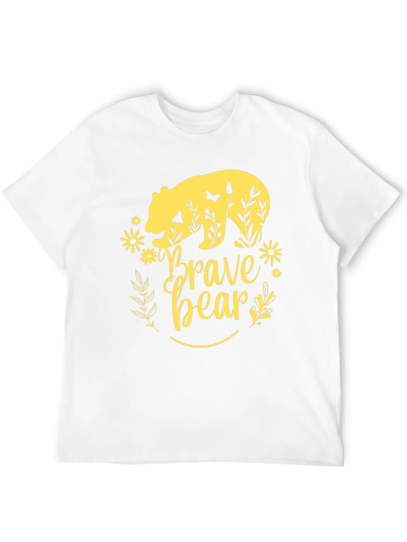 BRAVE BEAR Unisex Casual T-Shirt – Clean Design For Daily Comfort