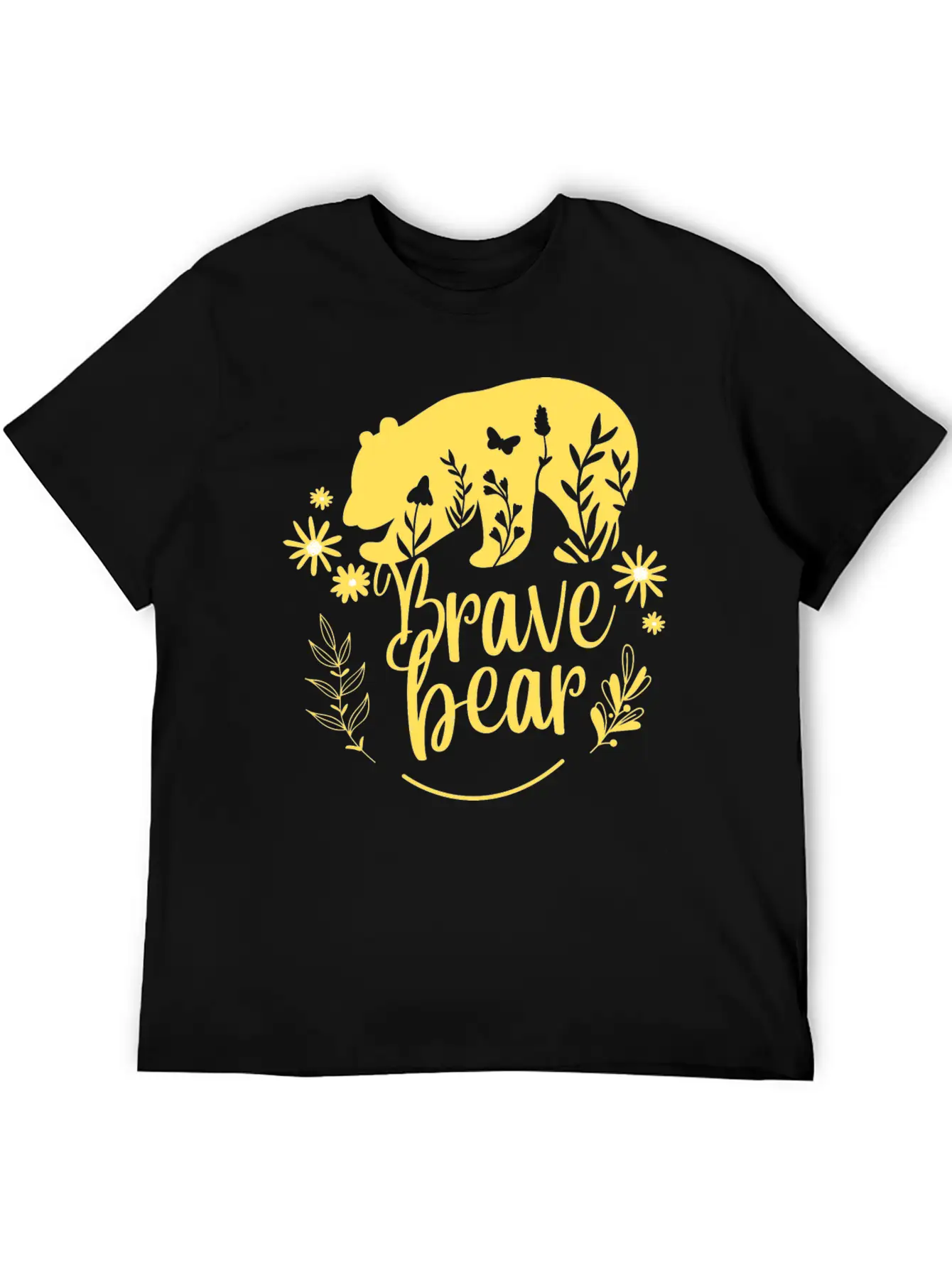 BRAVE BEAR Unisex Casual T-Shirt – Clean Design For Daily Comfort