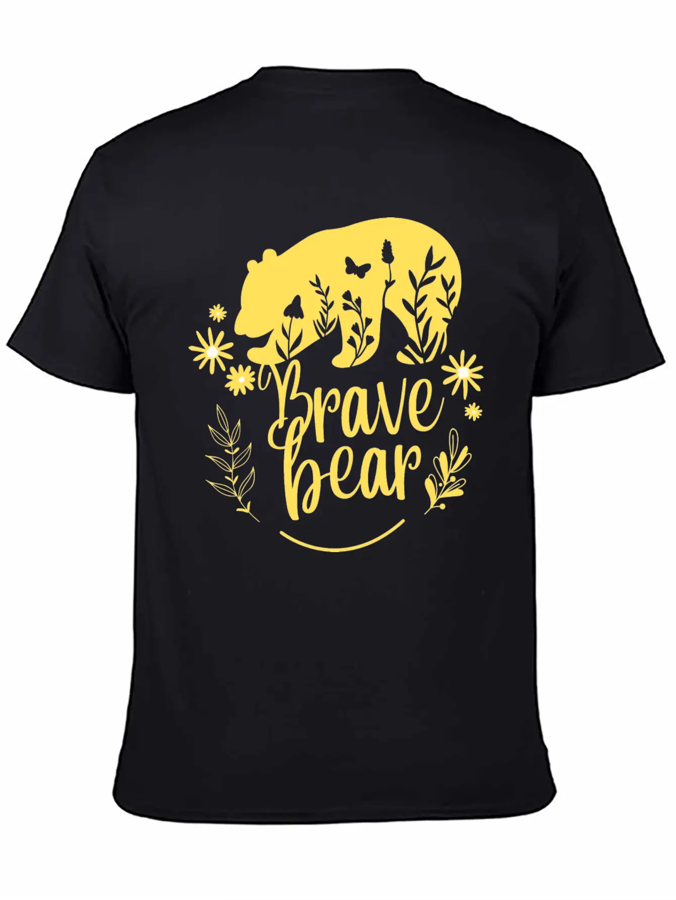 BRAVE BEAR Unisex Casual T-Shirt – Clean Design For Daily Comfort