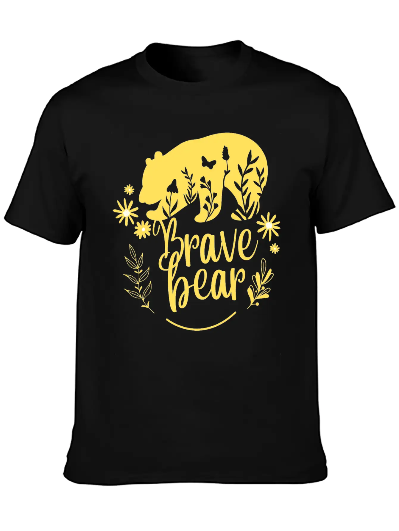 BRAVE BEAR Unisex Casual T-Shirt – Clean Design For Daily Comfort