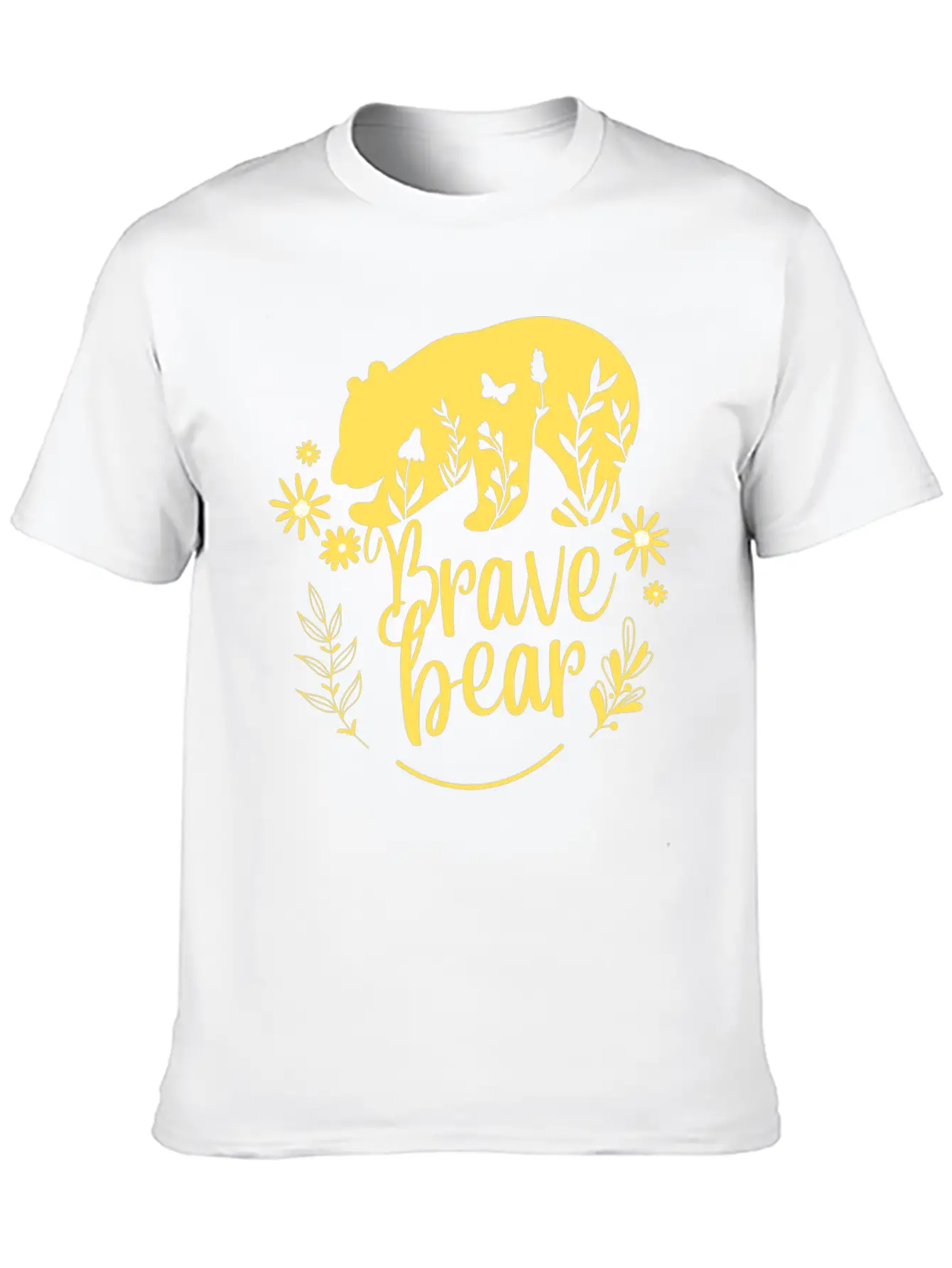 BRAVE BEAR Unisex Casual T-Shirt – Clean Design For Daily Comfort