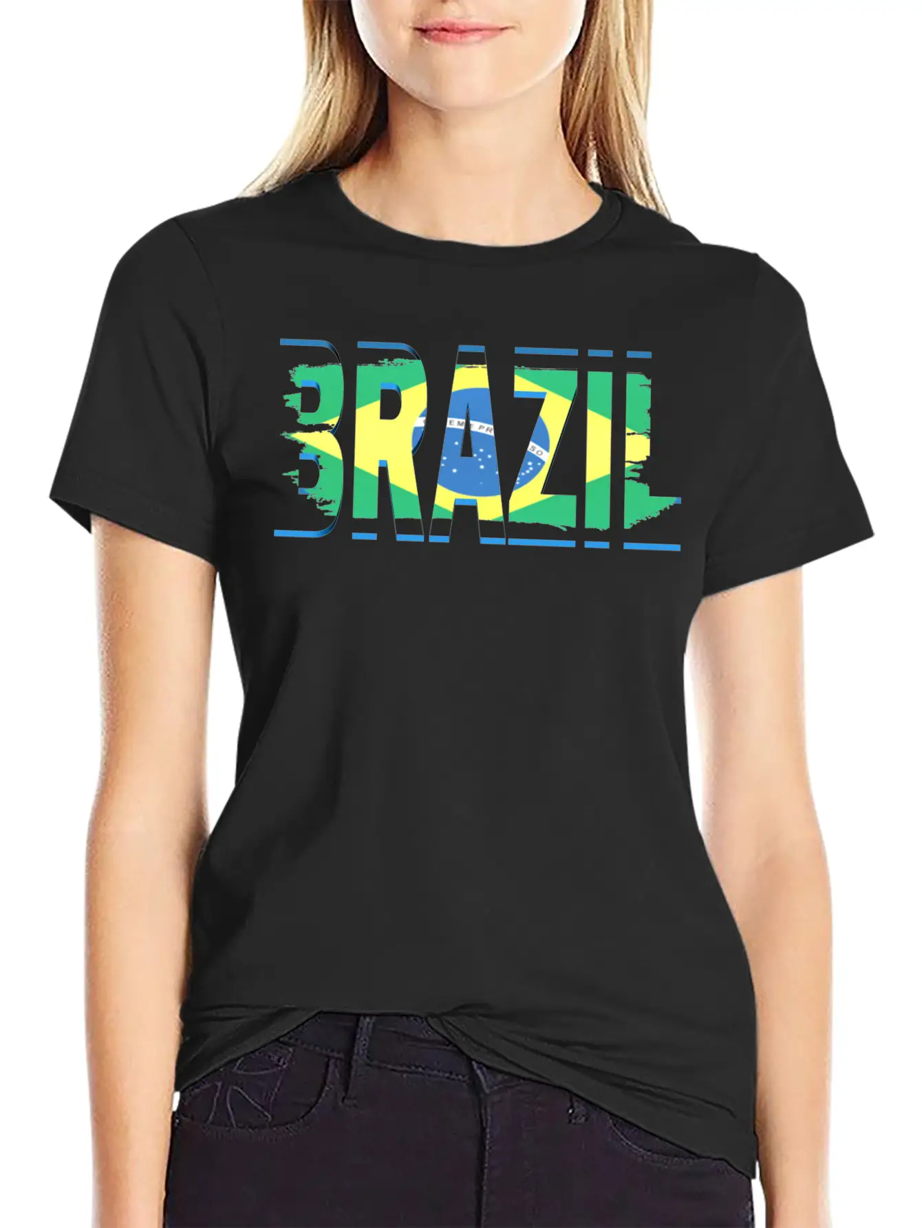 Brazil Art Text Unisex Casual T-Shirt – Clean Design For Daily Comfort
