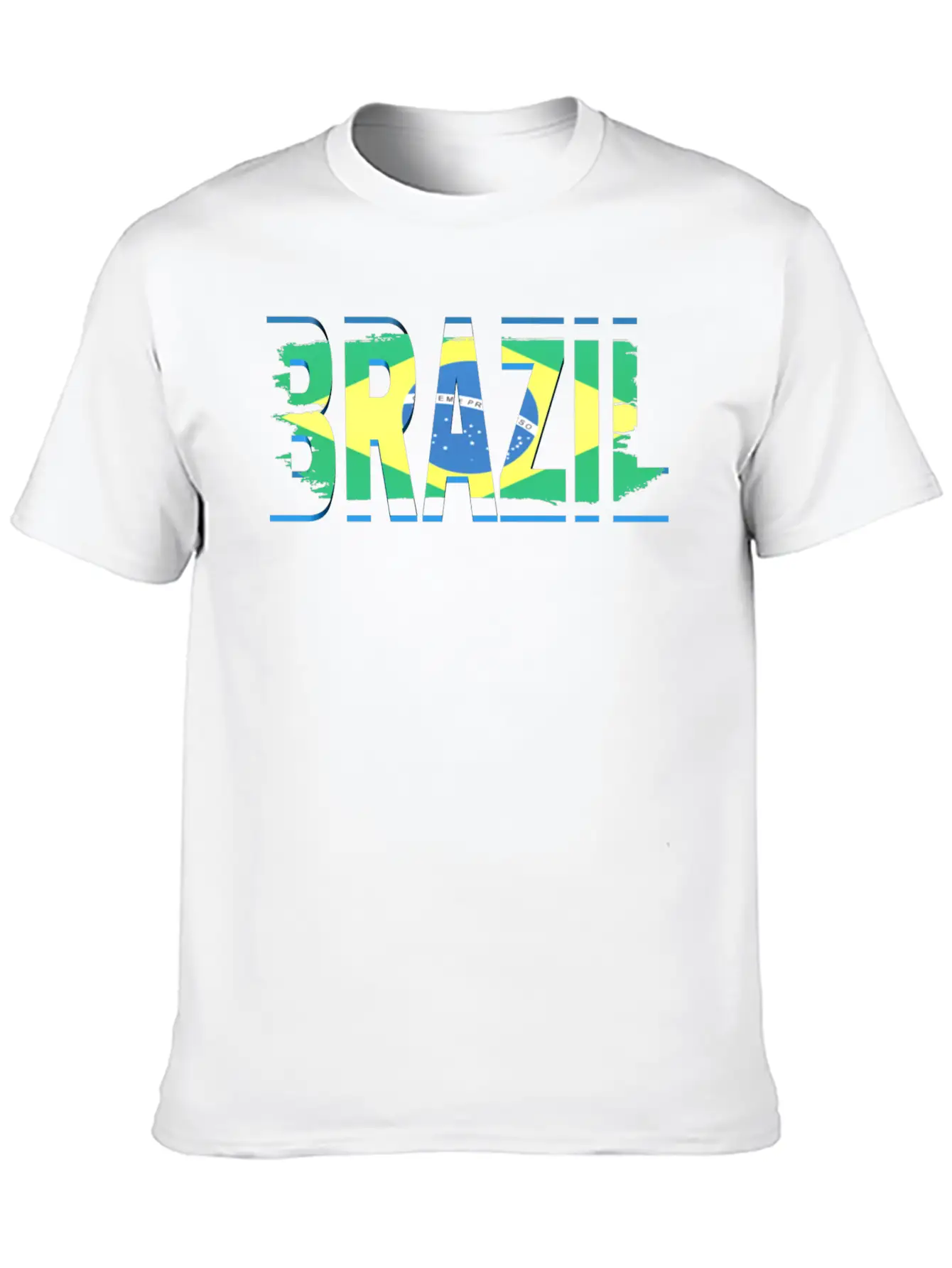 Brazil Art Text Unisex Casual T-Shirt – Clean Design For Daily Comfort