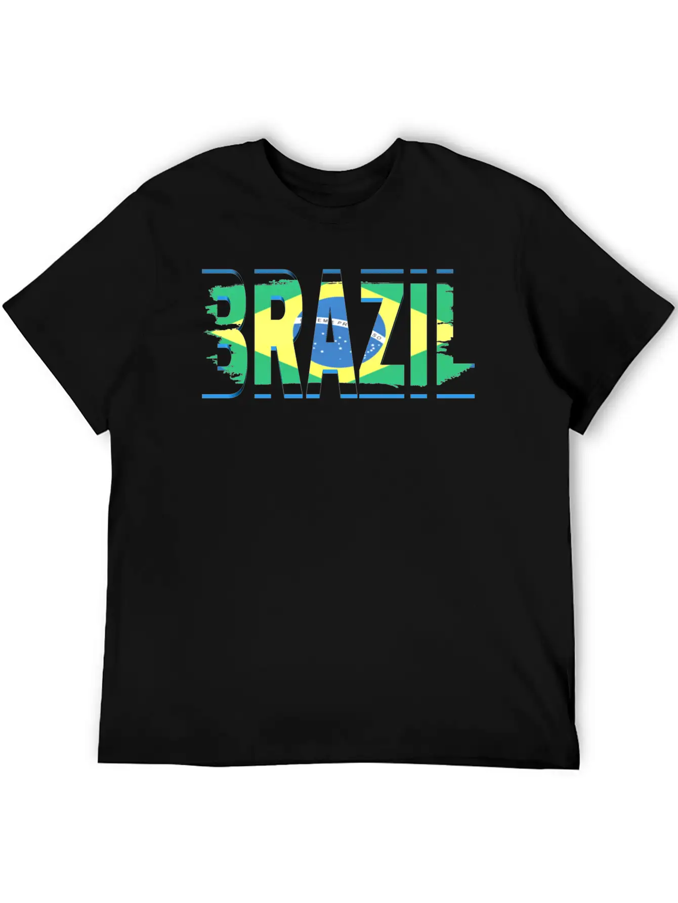 Brazil Art Text Unisex Casual T-Shirt – Clean Design For Daily Comfort