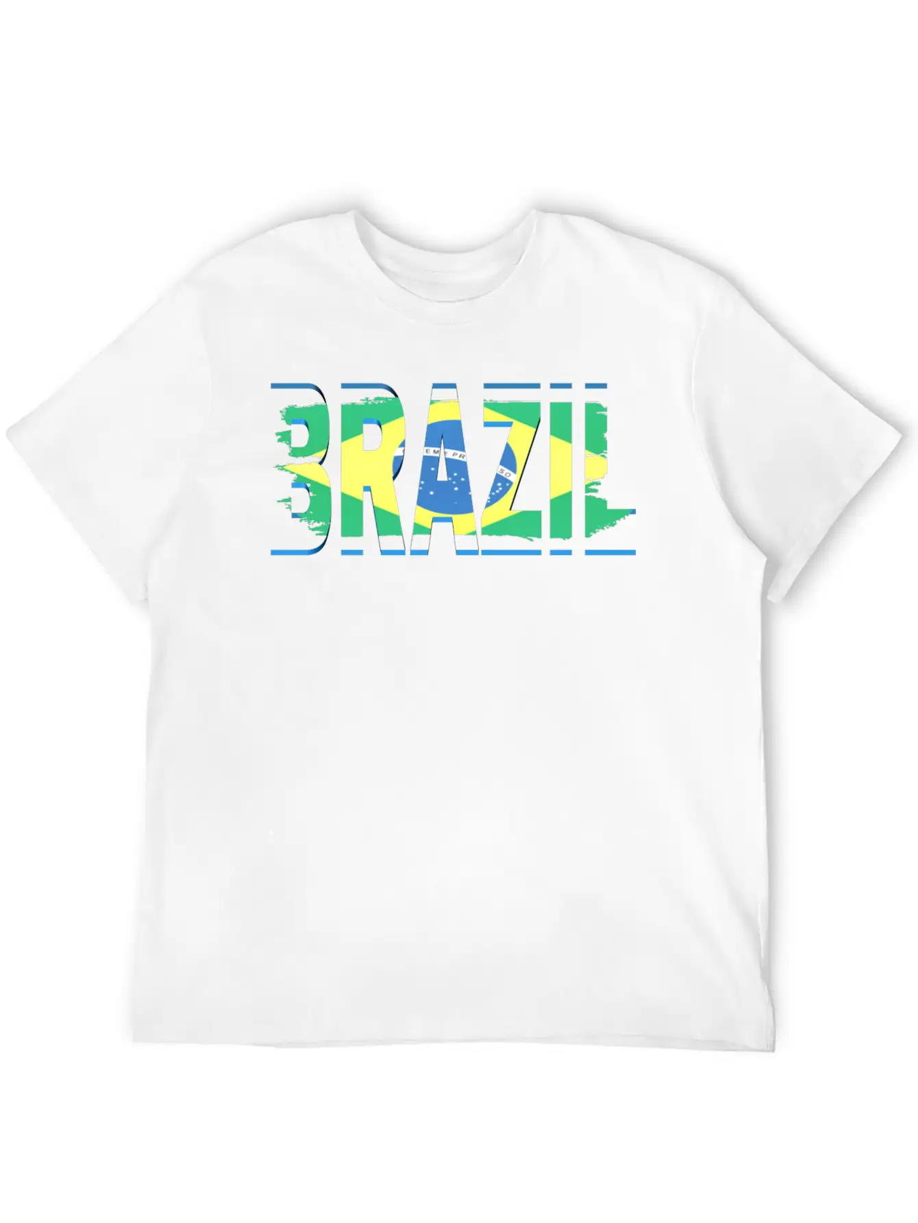 Brazil Art Text Unisex Casual T-Shirt – Clean Design For Daily Comfort