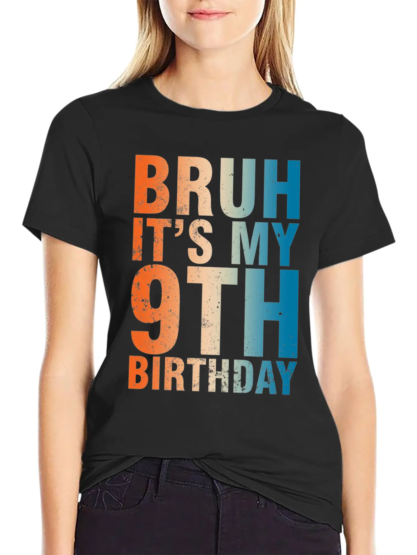 Bruh It's My 9th Birthday Celebration Unisex Casual T-Shirt – Clean Design For Daily Comfort