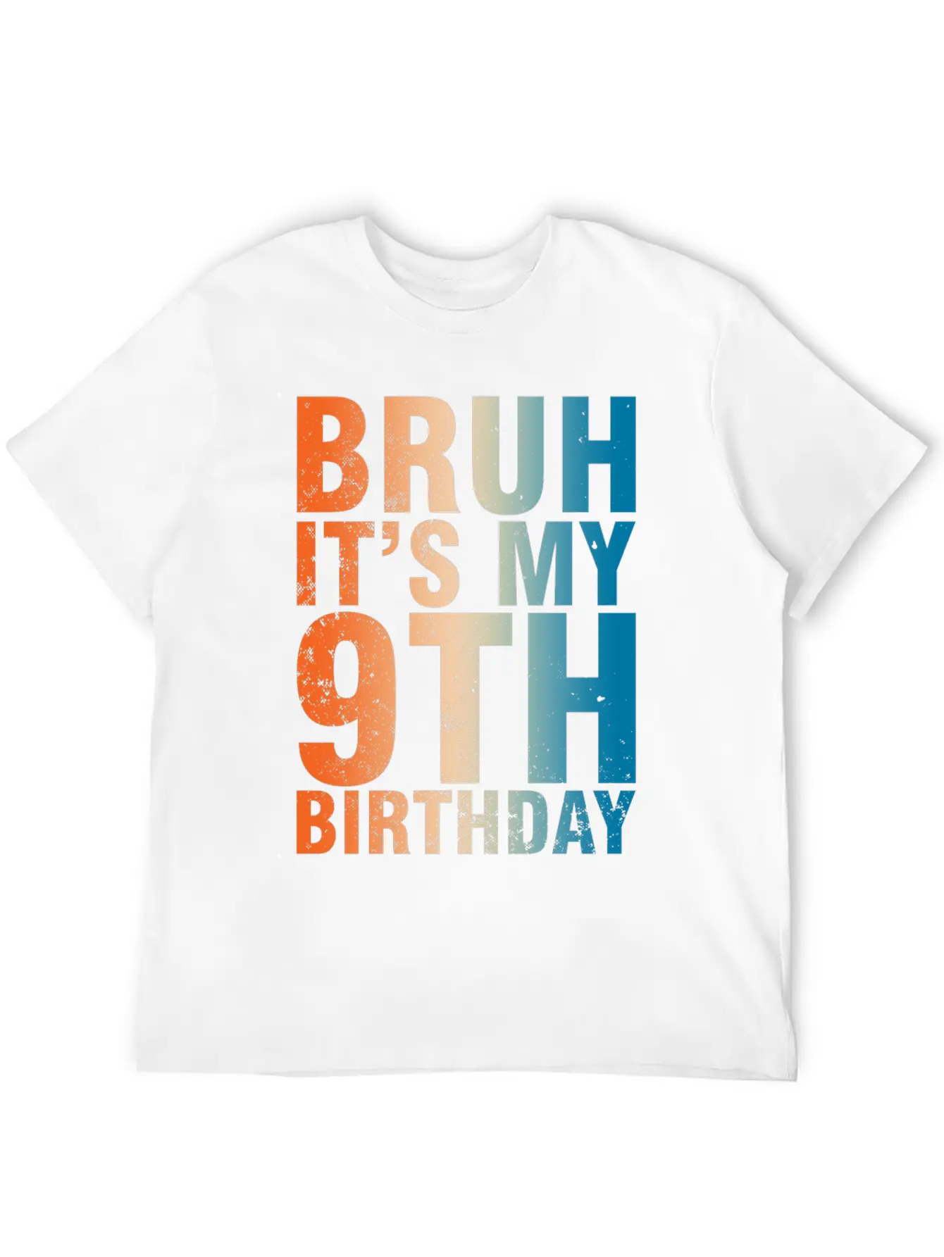 Bruh It's My 9th Birthday Celebration Unisex Casual T-Shirt – Clean Design For Daily Comfort