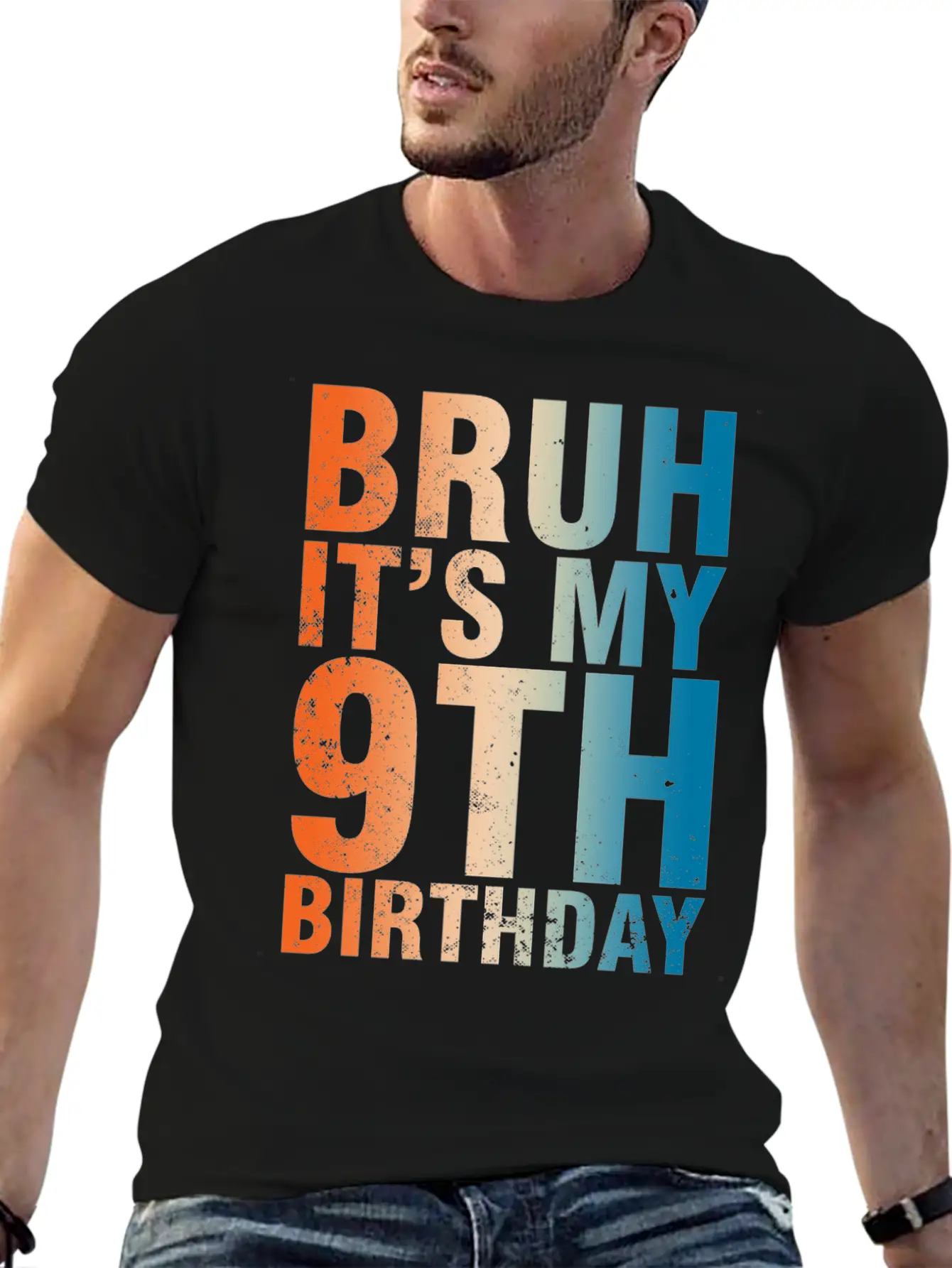 Bruh It's My 9th Birthday Celebration Unisex Casual T-Shirt – Clean Design For Daily Comfort
