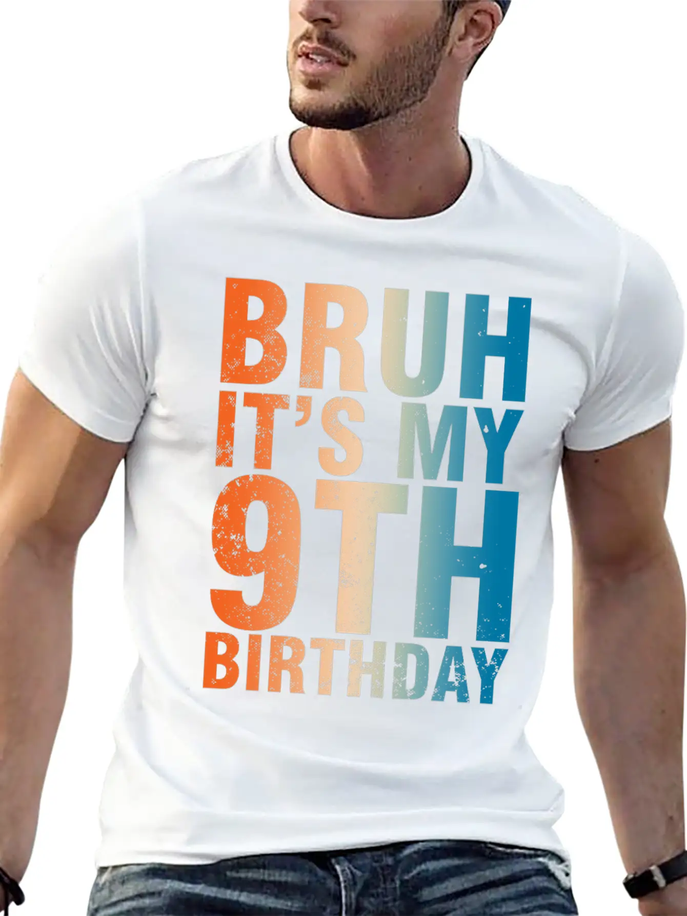 Bruh It's My 9th Birthday Celebration Unisex Casual T-Shirt – Clean Design For Daily Comfort