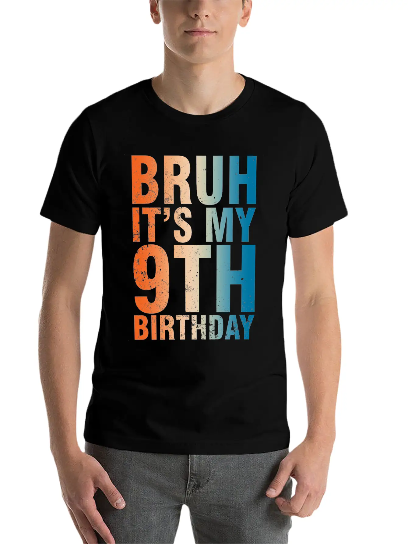 Bruh It's My 9th Birthday Celebration Unisex Casual T-Shirt – Clean Design For Daily Comfort