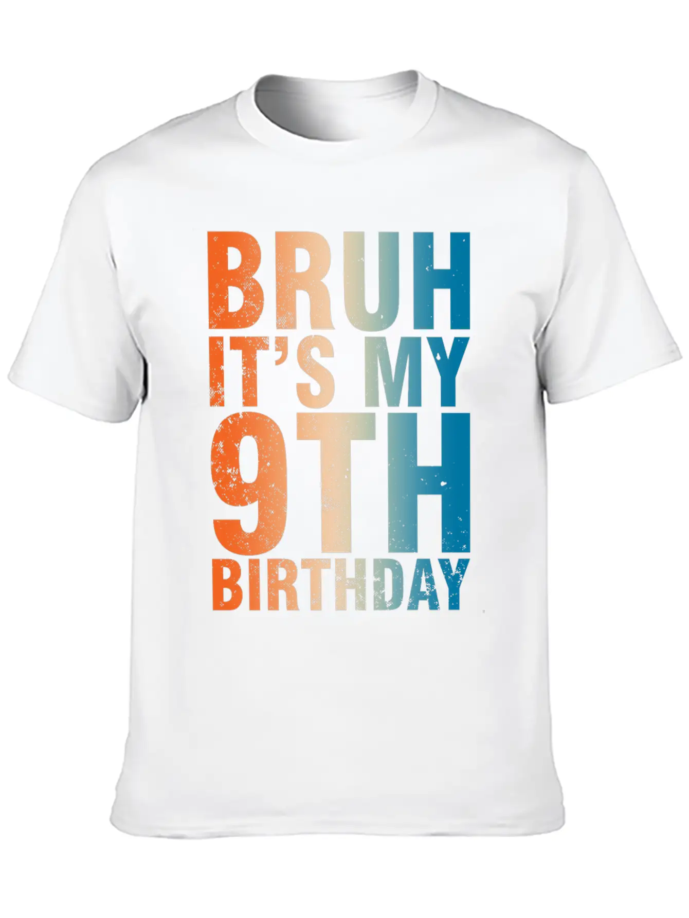 Bruh It's My 9th Birthday Celebration Unisex Casual T-Shirt – Clean Design For Daily Comfort